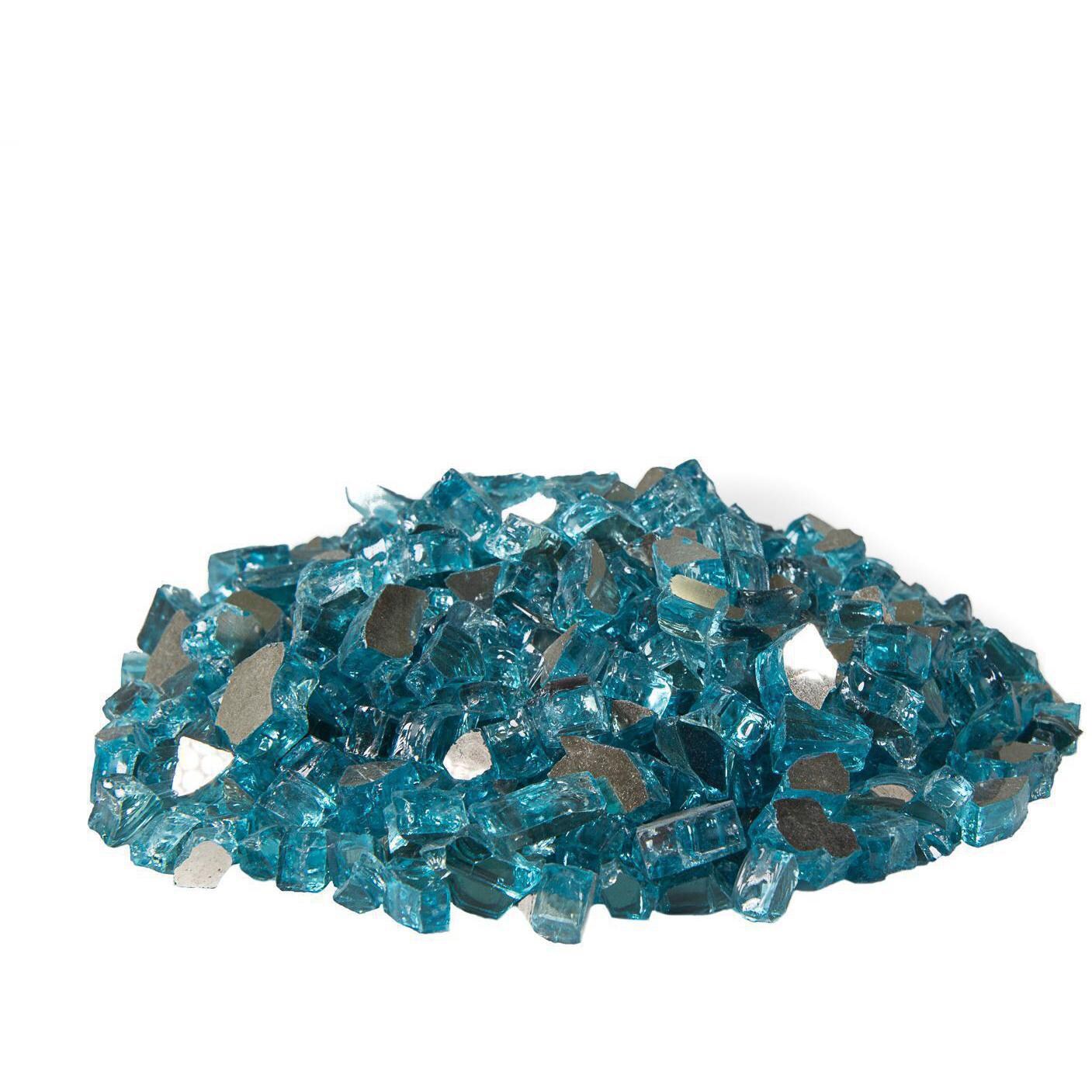 Lakeview Outdoor Designs 1/4-Inch Caribbean Blue Reflective Fire Glass thumbnail