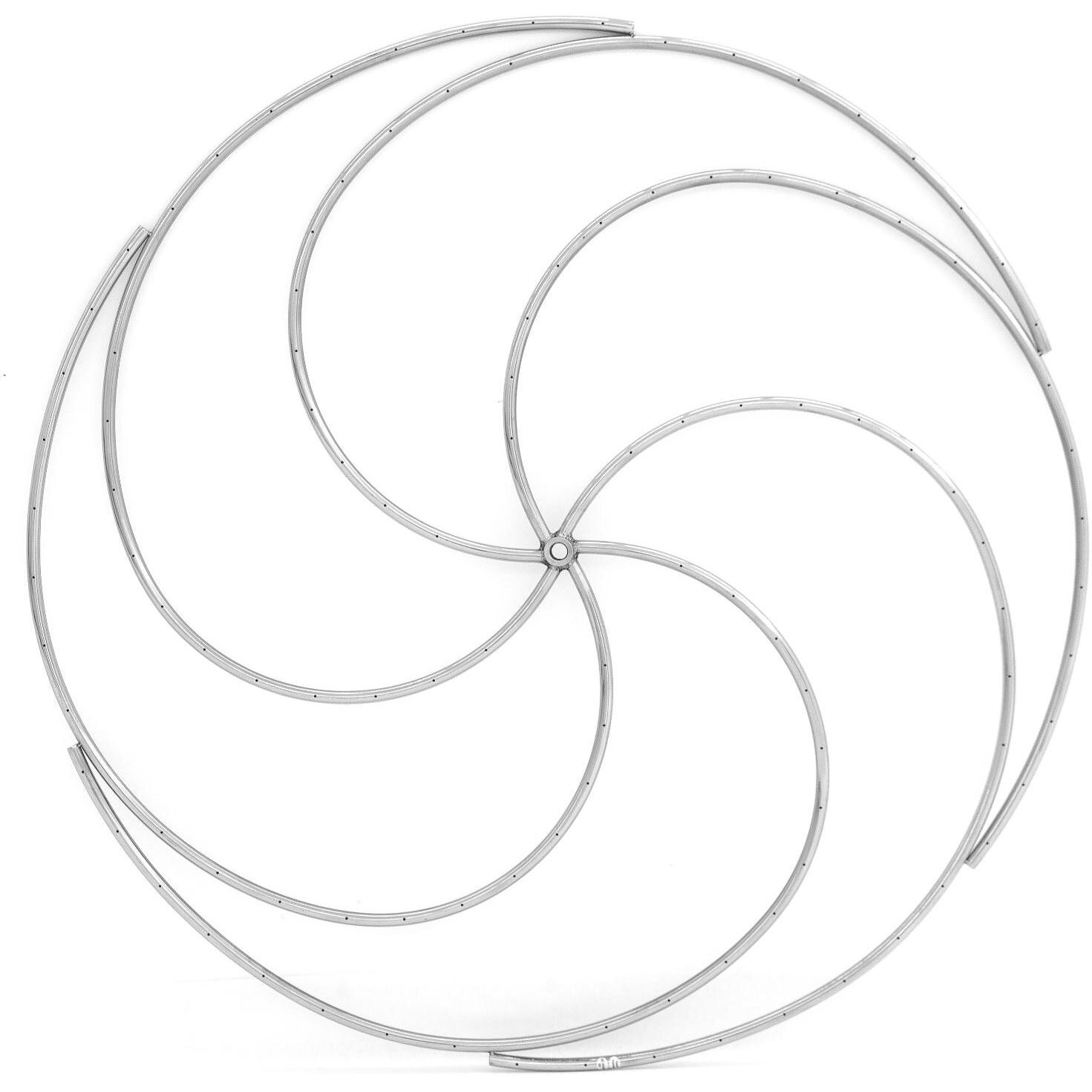 Firenado 48-Inch Spiral Ring Burner - Stainless Steel - Top View thumbnail
