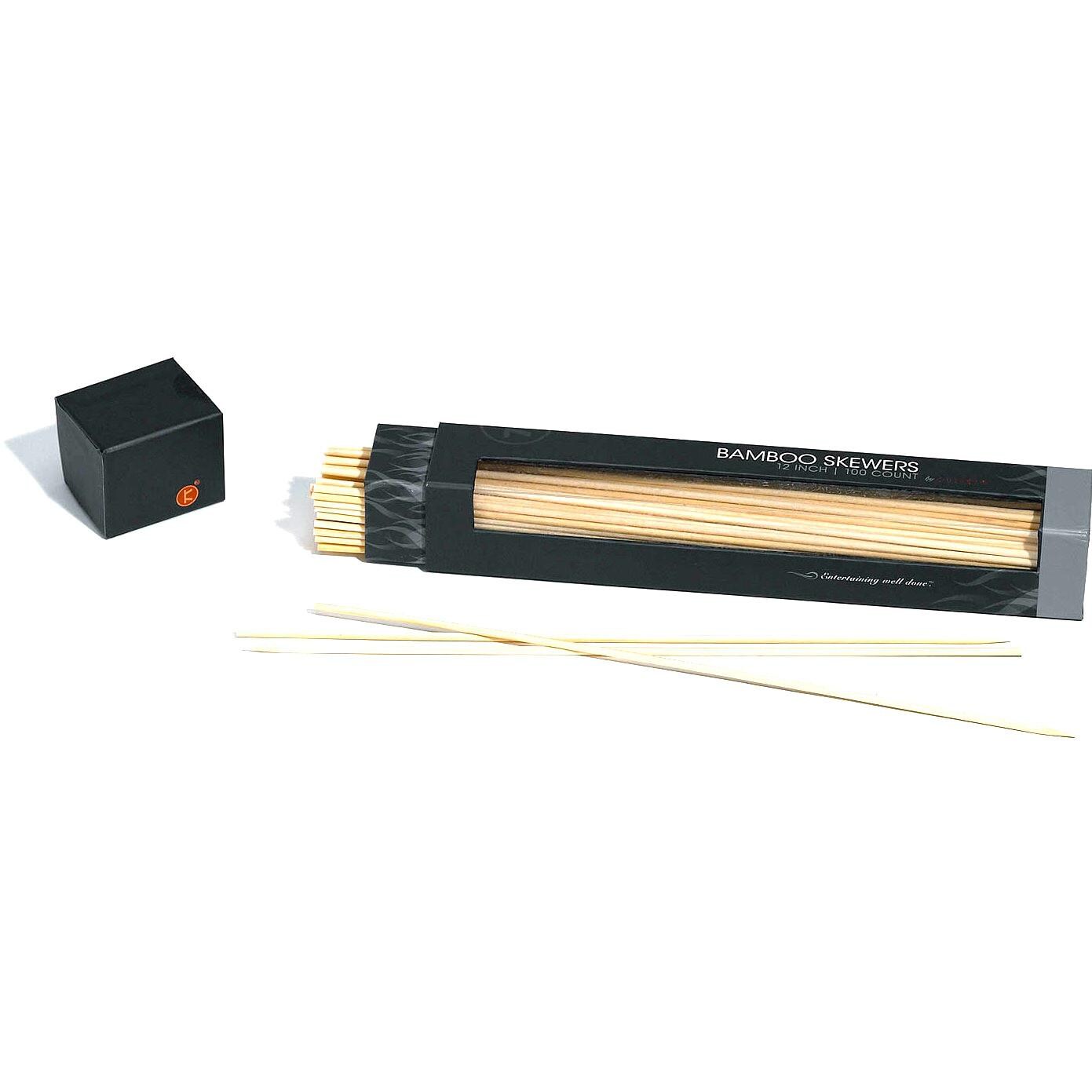 12-Inch Round Bamboo Skewers - 100 Ct