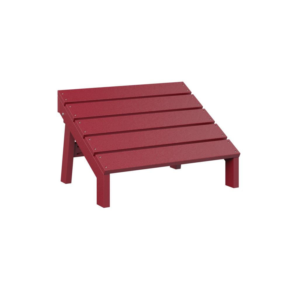 Mayhew Recycled Plastic Adirondack Ottoman in Scarlet Red by Berlin Gardens