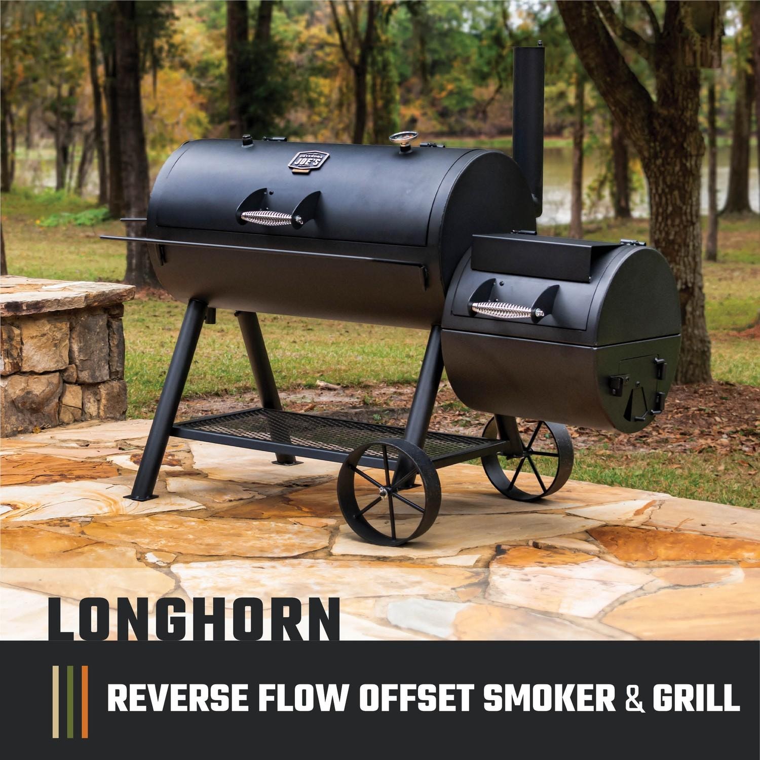 Oklahoma Joe's Longhorn Reverse Flow Smoker - 17202053 : BBQGuys