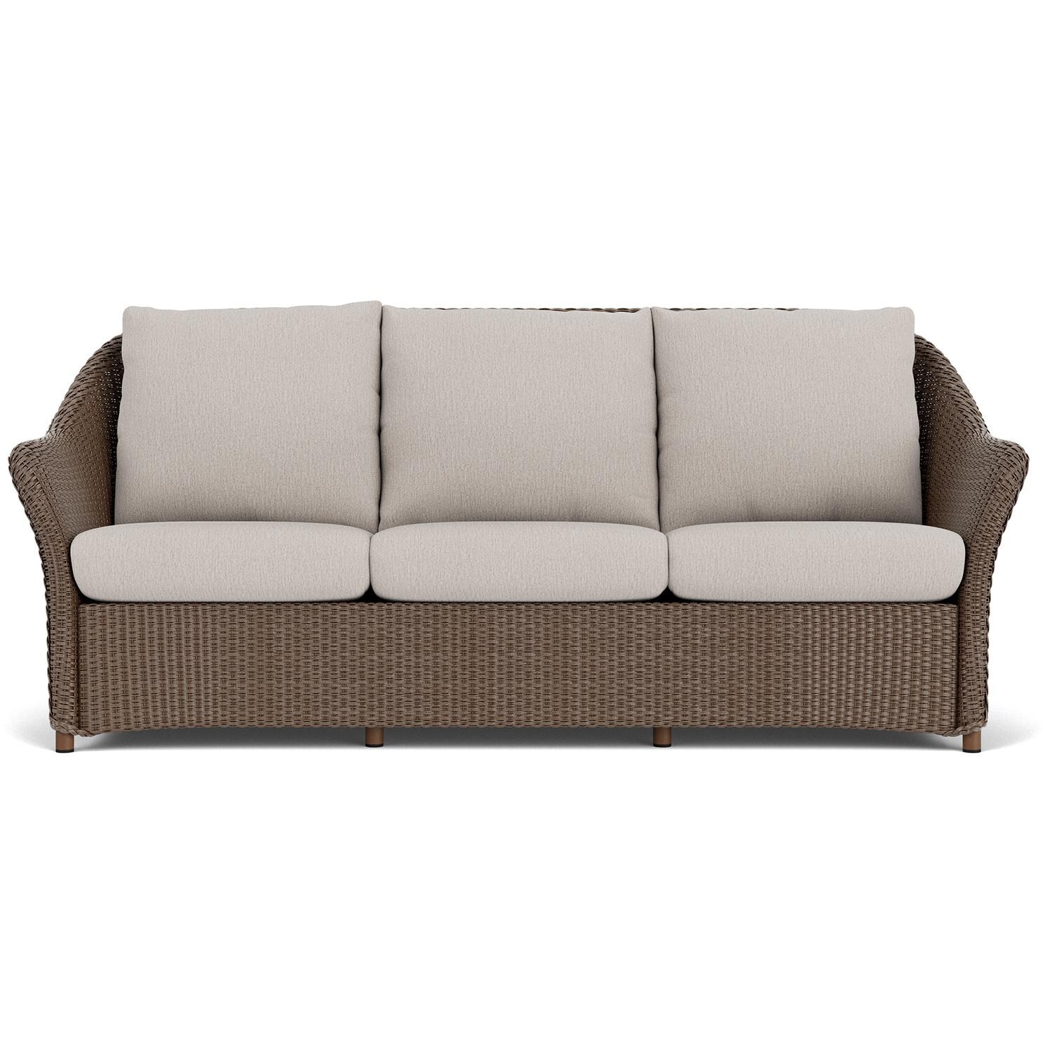 Lloyd Flanders Weekend Retreat Sofa in Bark Finish W/ Remy Cloud Fabric thumbnail