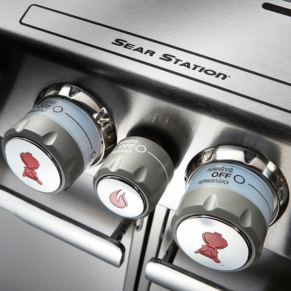 Weber Summit Grill Center Freestanding Natural Gas Grill - Black - Sear Station Control Knob Close-Up thumbnail