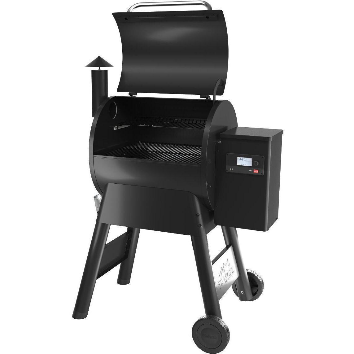 Traeger TFB57GLE Pro 575 Black Wood Pellet Grill - Open Hood thumbnail