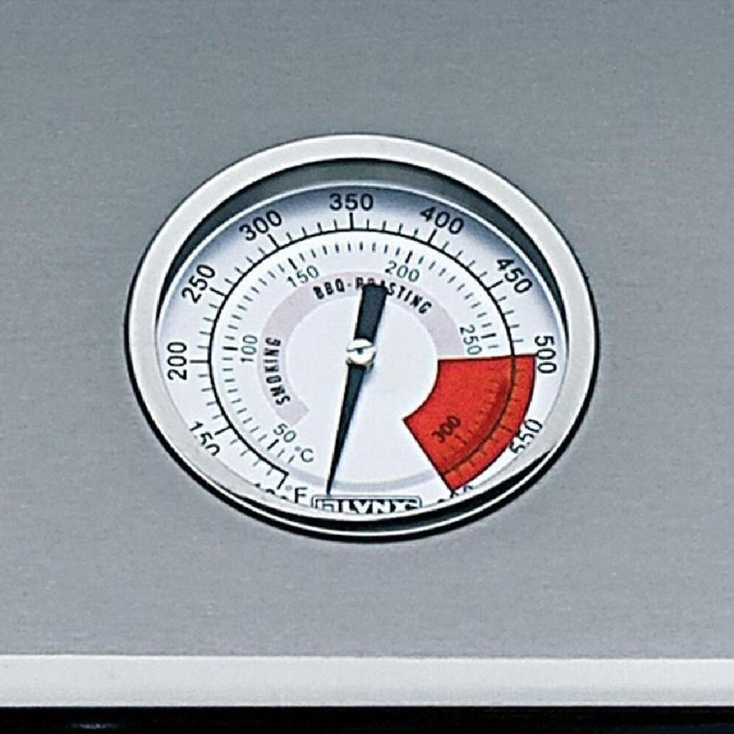 Lynx Sedona 42 Inch Natural Gas Grill On Cart w/ Rotisserie, One ProSear, & Two SS Tube Burners - Temperature Gauge - Detail thumbnail