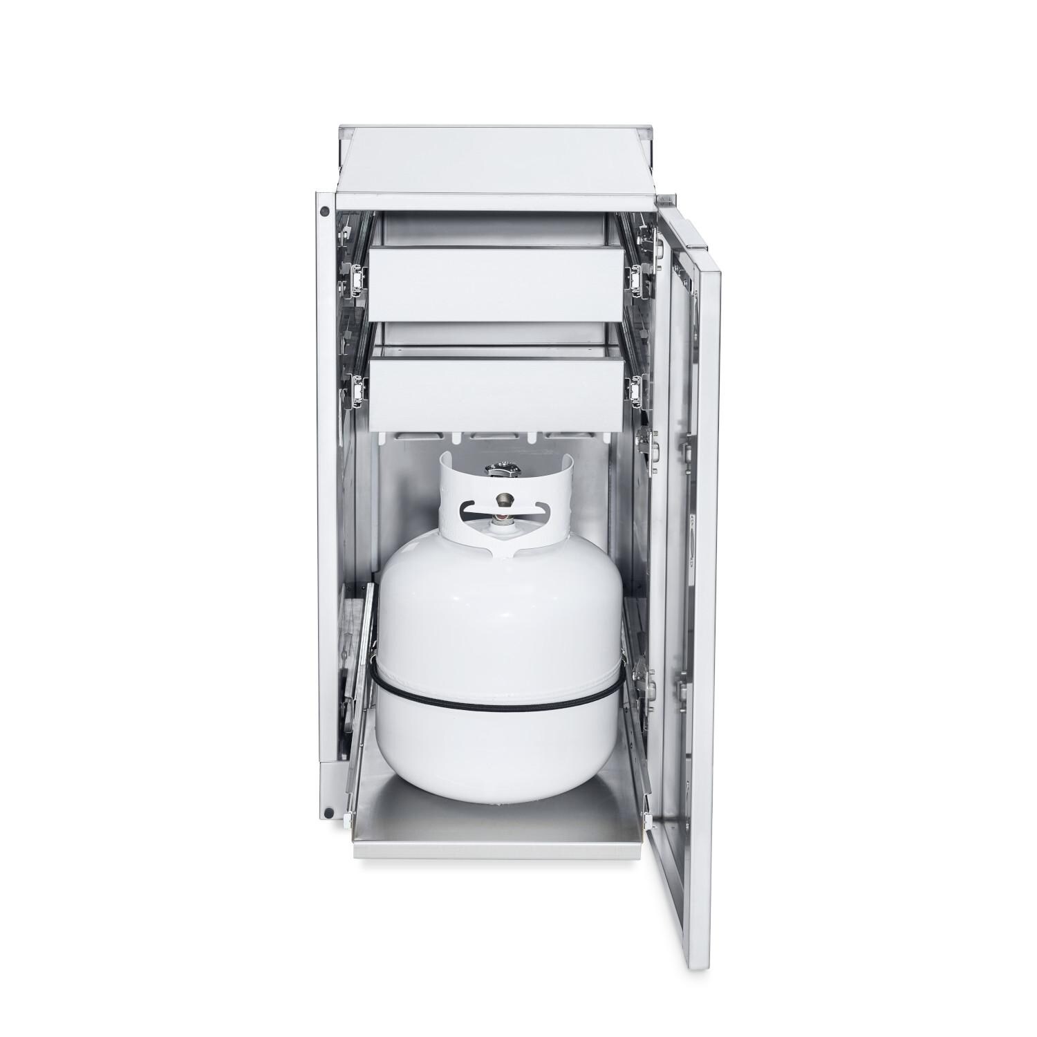 Crown Verity ICM-PH-2D Infinite Series 18-Inch Stainless Steel Cabinet Module with Propane Tank Holder & Two Drawers thumbnail