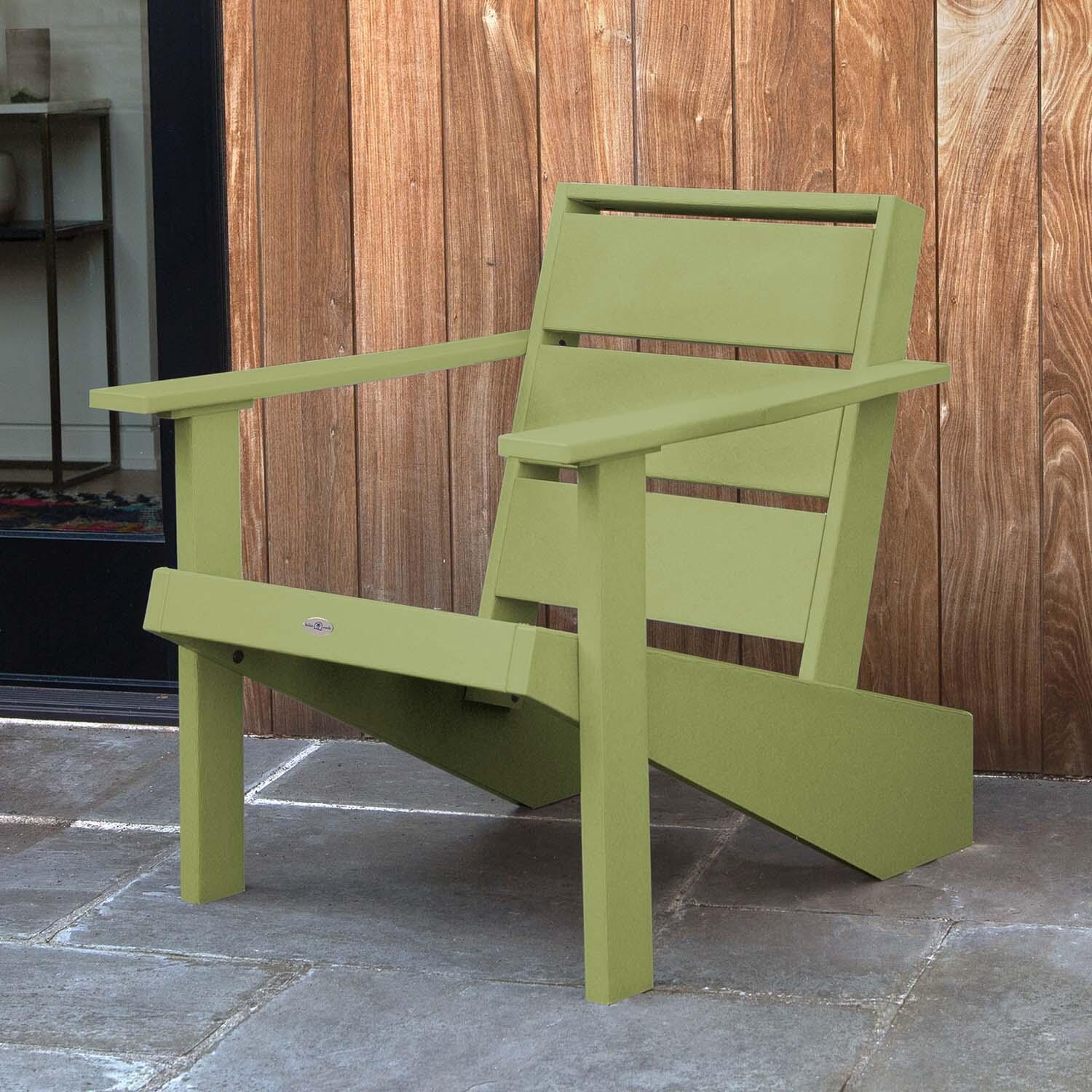 Hazel Cove Recycled Plastic Adirondack Chair in Palm Green by Lakeview Outdoor Designs