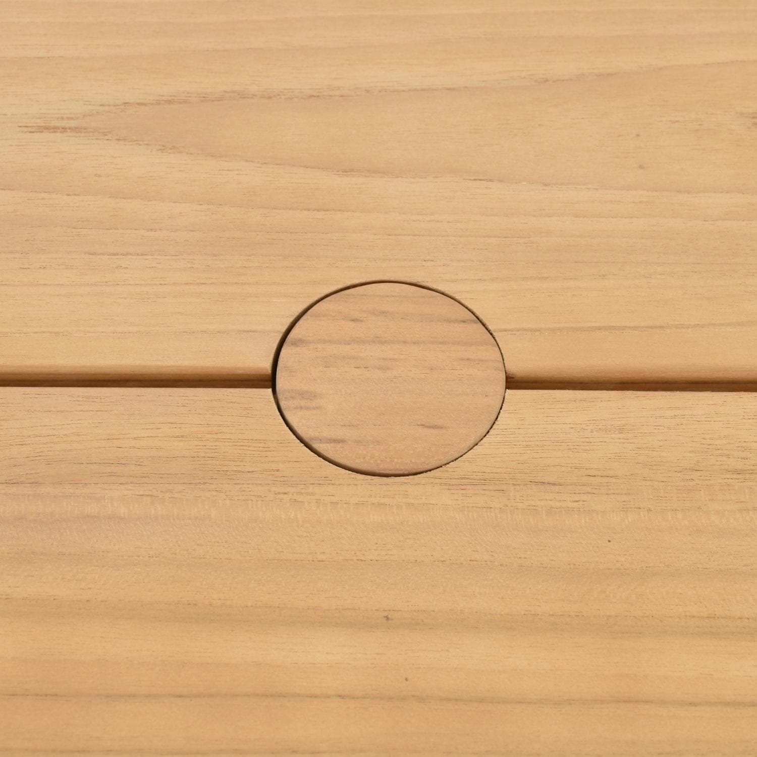 Lakeview Outdoor Designs LV-377-7 Ridgeview 5 Pc Teak Dining Set in Beige - Umbrella Hole Cover In - Detail thumbnail