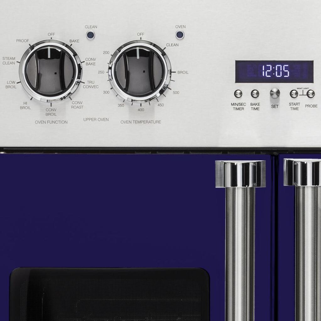 Viking Professional 7 Series 30-Inch Built-In French Door Convection Double Electric Oven - Close-up of Controls thumbnail