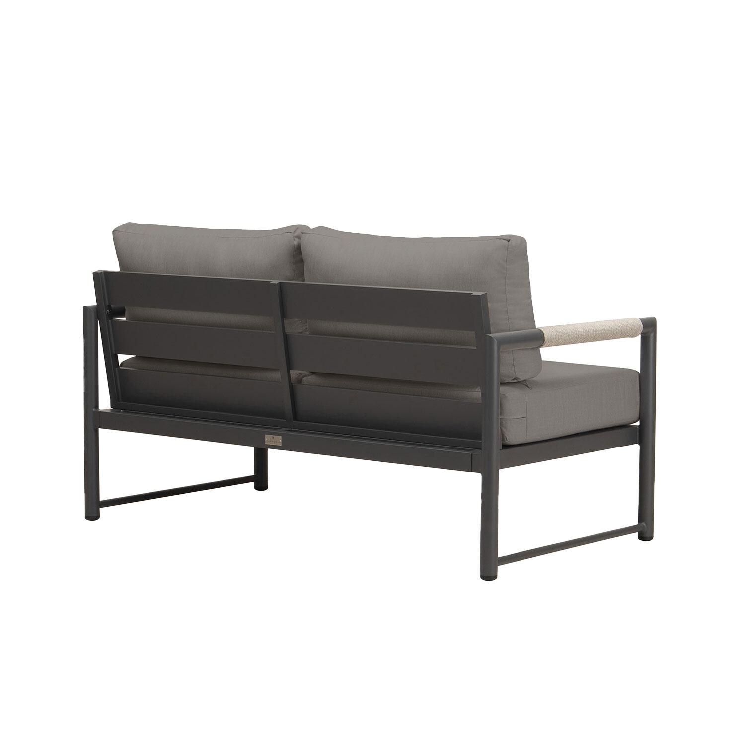 Lakeview AVEBAY-SL-PG-LS-CC Avenue Bay Slate/Pebble Gray Loveseat - Canvas Charcoal - Rear Angled - White Background thumbnail