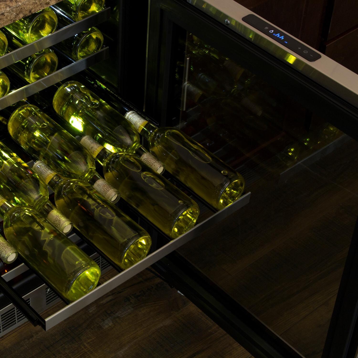 Marvel Professional 48 Bottle Right Hinge Single Zone Wine Cellar - Stainless Steel - Wine Rack Detail thumbnail