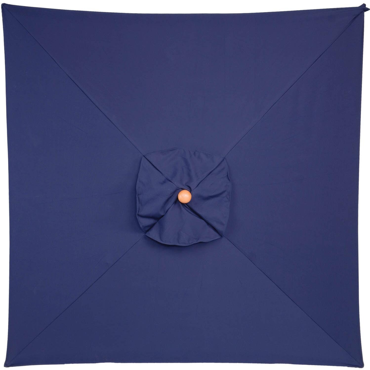 Oxford Garden 6 Ft. Square Wood Patio Market Umbrella - Top  thumbnail