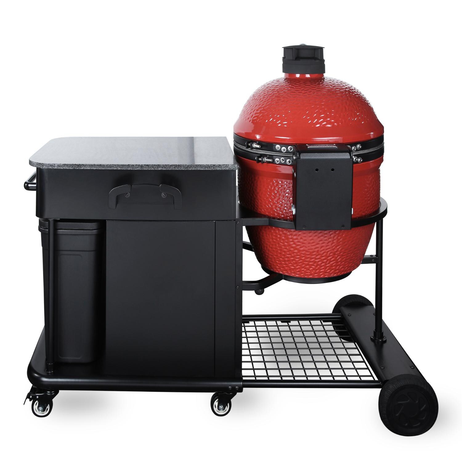 Kamado Joe KJ-CART Modular Cart For 18-Inch Classic Grills - Back View Grill Example thumbnail