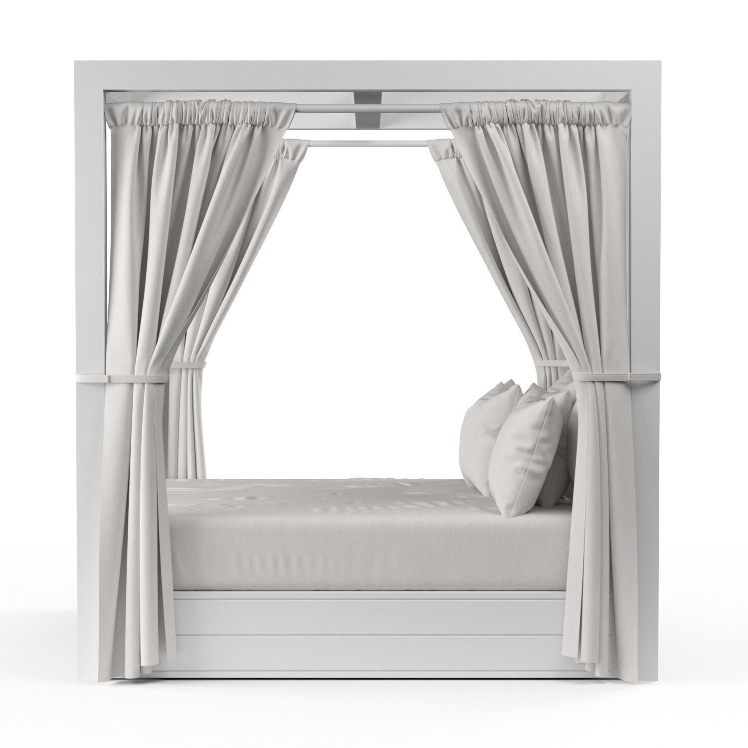 Sunset West Newport Aluminum Frame Resort King Patio Daybed - Side View - White Background thumbnail