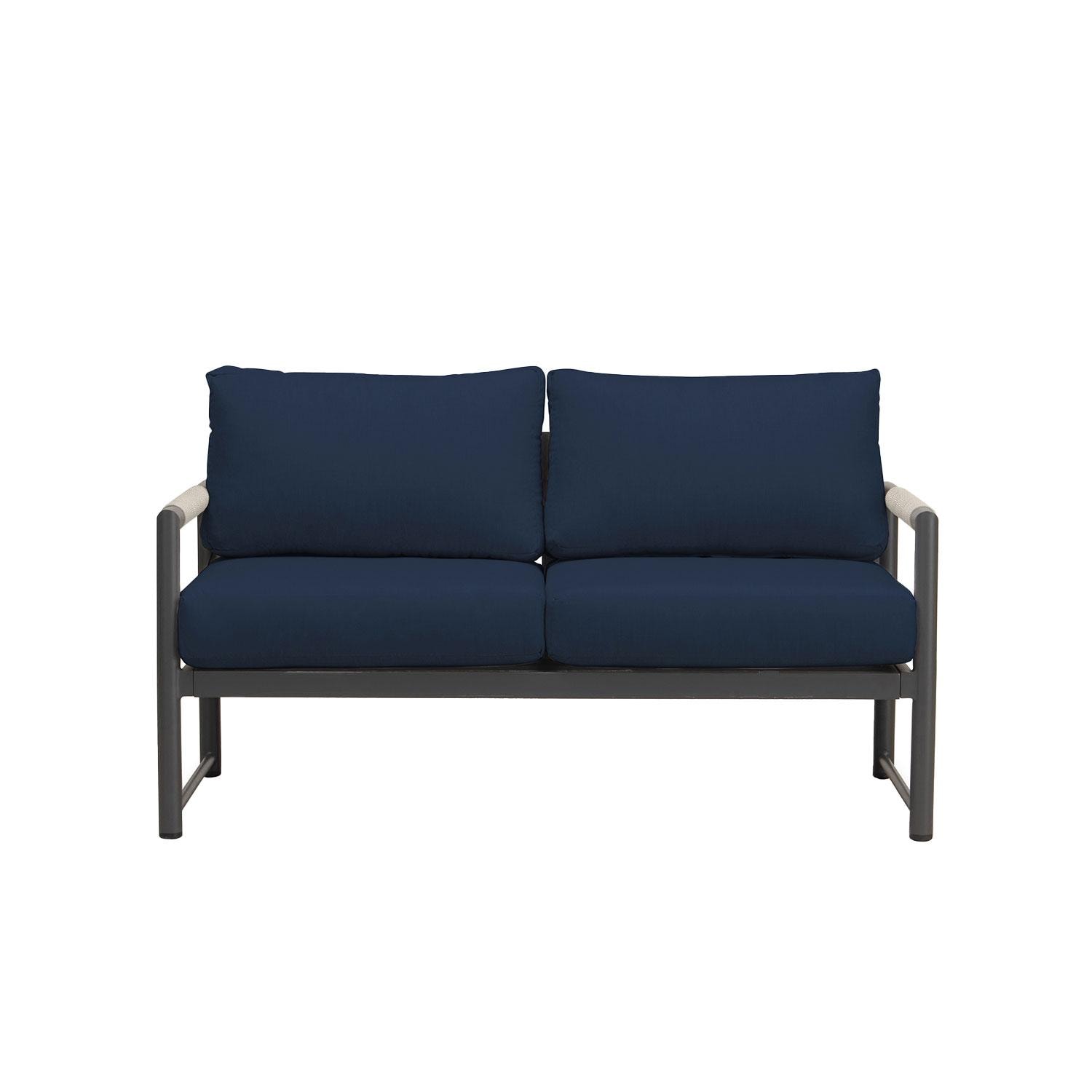 Lakeview AVEBAY-SL-PG-SET143-IN Avenue Bay Slate/Pebble Gray 3 Pc Sofa Loveseat Set - Spectrum Indigo - Loveseat - White Background thumbnail