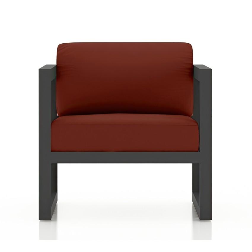 Misty Cove 6 Piece Sectional Set in Slate w/Club Chair & Canvas Henna Cushions by Lakeview - Club Chair - White Background thumbnail