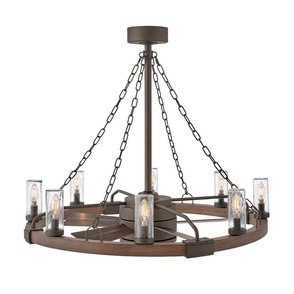 Hinkley Lighting 902928FMM-LWD Sawyer 36 Inch Indoor / Outdoor Fandelier W/ 28 Inch Fan And LED Lighting - Metallic Matte Bronze thumbnail