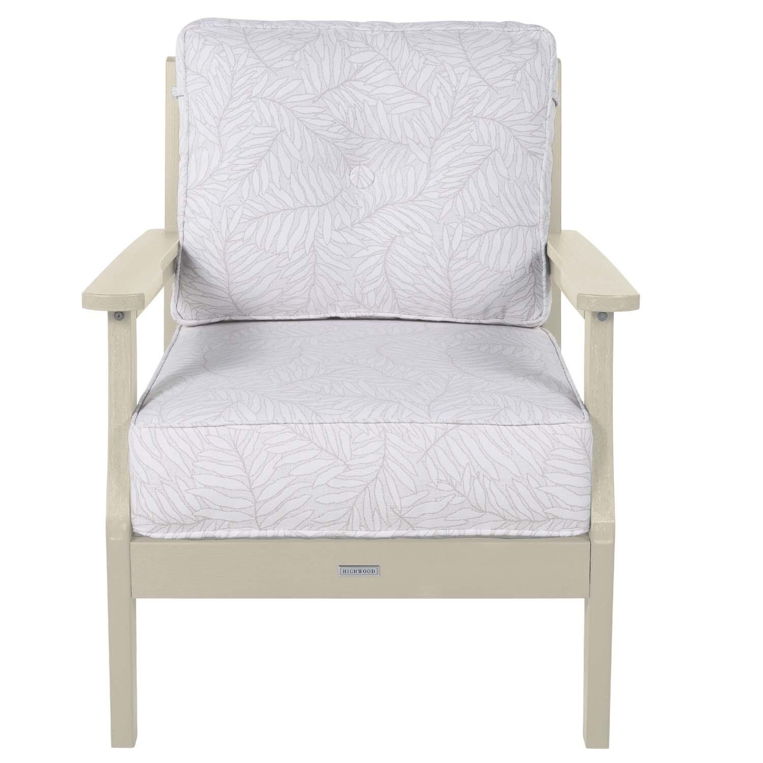 Blushing Bay Recycled Plastic Club Chair in Lively Parchment/Whitewash by Lakeview Outdoor Designs - White Background thumbnail