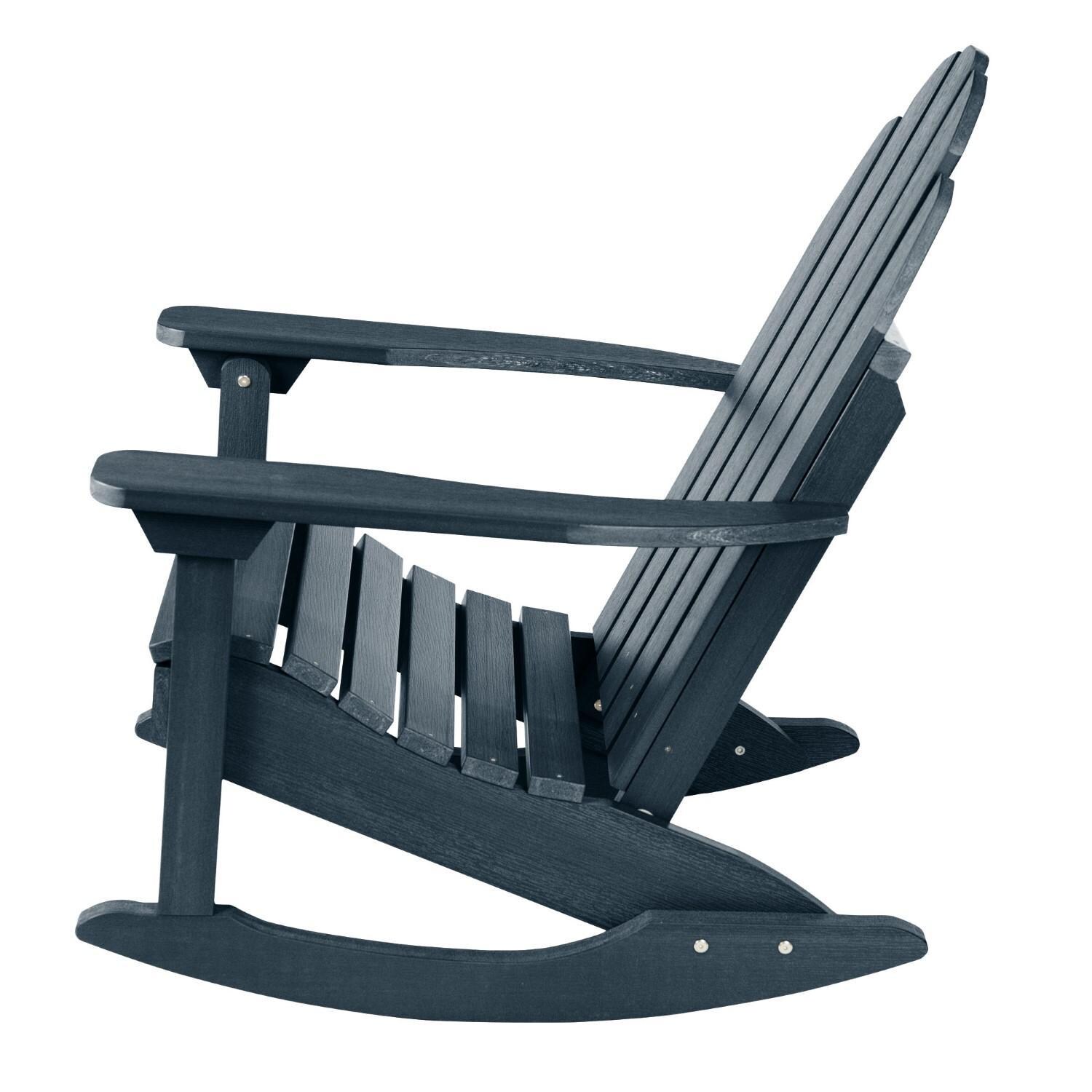 Lakeview The Charmville Adirondack Rocking Chair - Federal Blue - Side thumbnail