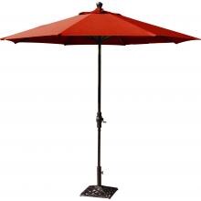 Darlee 9 Ft. Aluminum Bar Height Auto Tilt Patio Market Umbrella - Paprika image