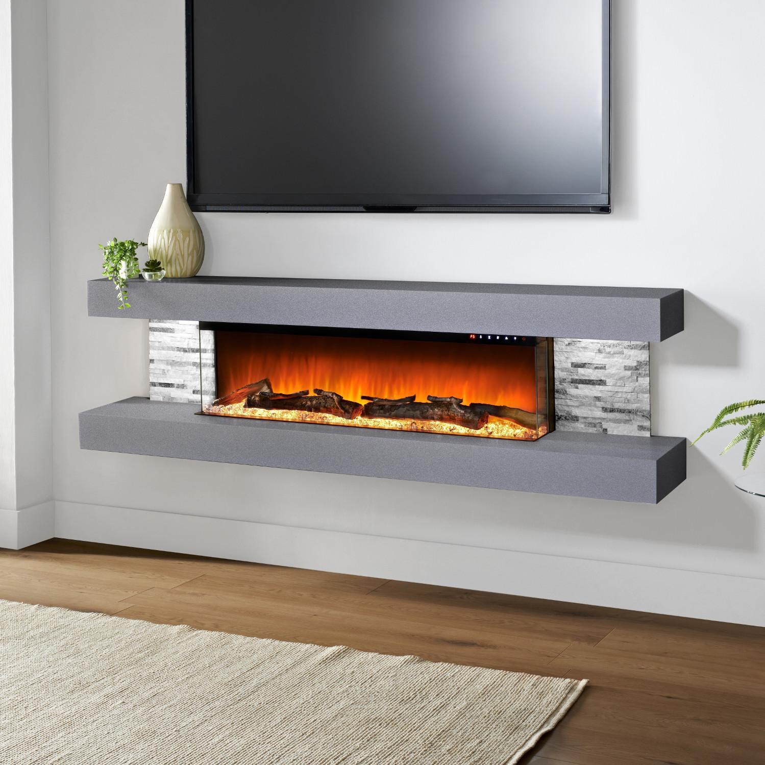Evolution Fires EFV72C Vegas 72Inch Wall Mount Electric Fireplace