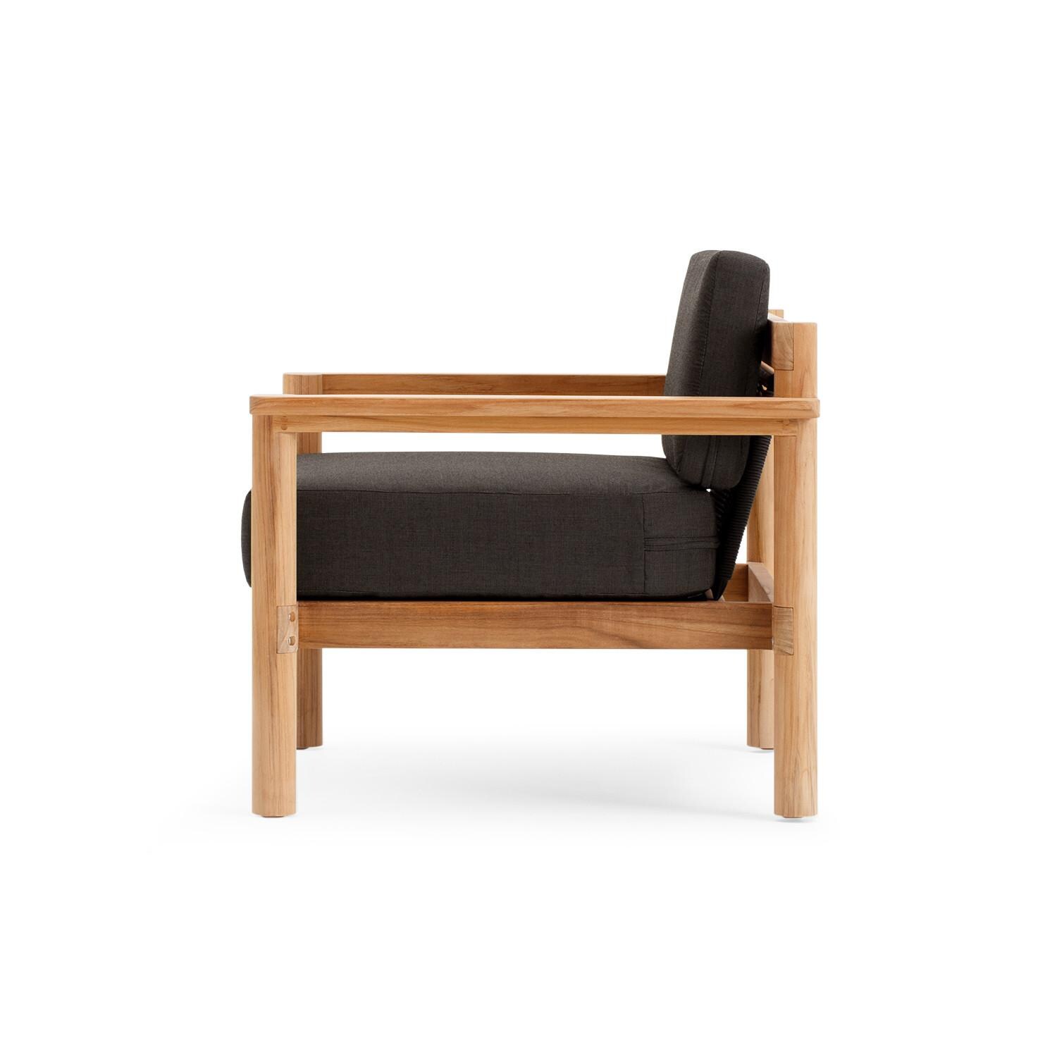 Neighbor HVN-CHAIR-CO-2 Chair W/ Teak Arms - Side View thumbnail