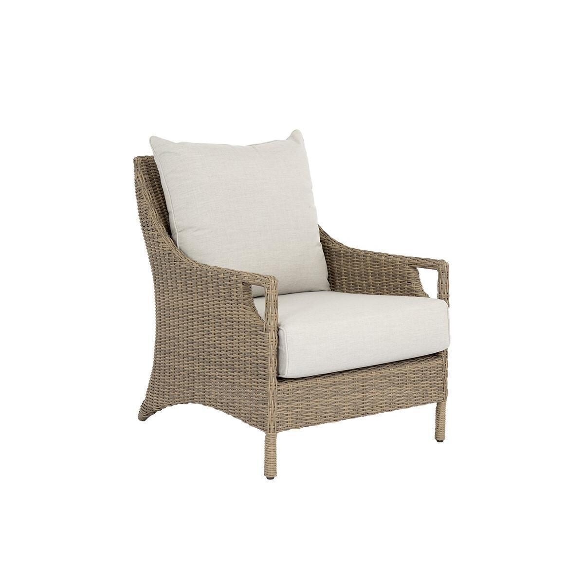 Ibiza Resin Wicker Club Chair in Cast Silver by Sunset West - White Background thumbnail