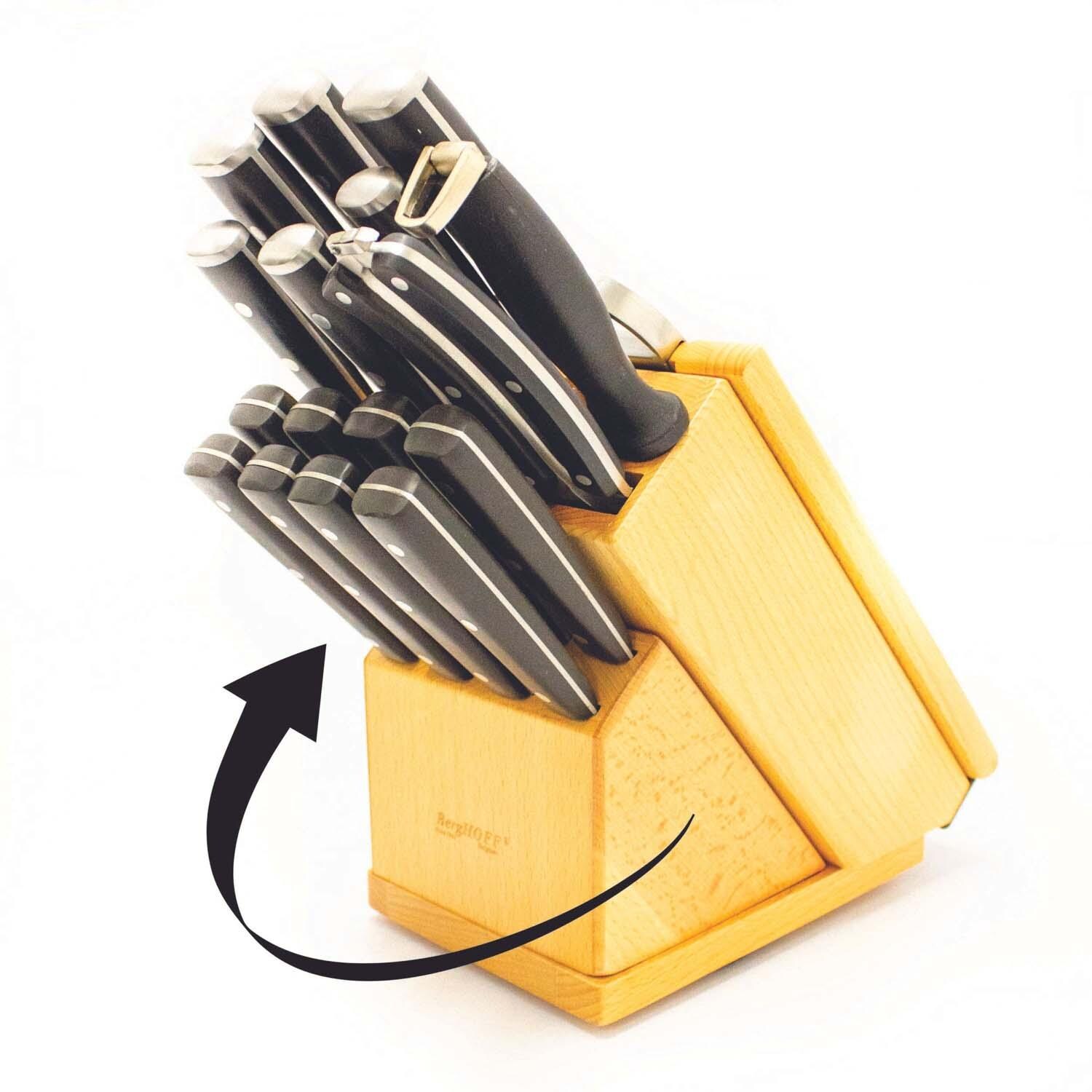 BergHOFF Forged 21 Pc Stainless Steel Smart Knife Block w/ Sharpener - Block Put Together - White Background thumbnail