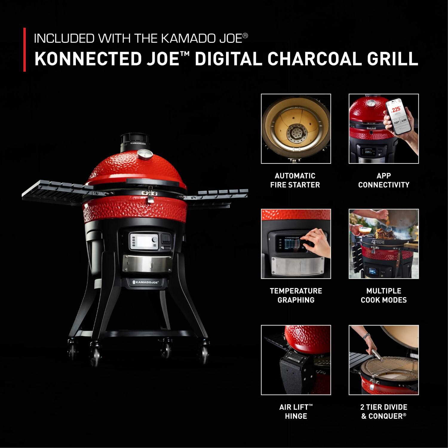 Kamado Joe KJ15041123 Konnected Joe Digital Charcoal Grill - Features thumbnail