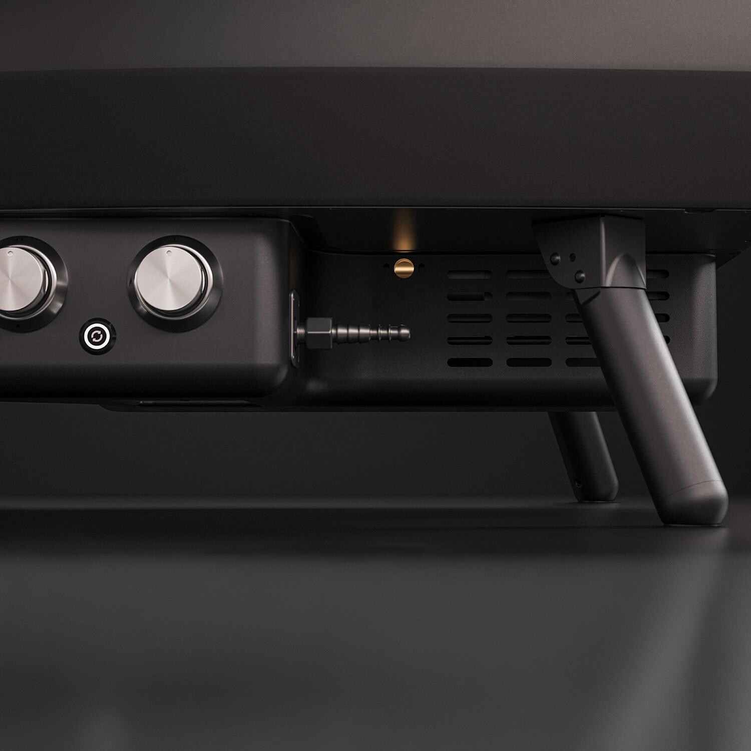 Witt 80650063 Etna Rotante Propane Pizza Oven - Matte Black - Hose Connection - Detail thumbnail