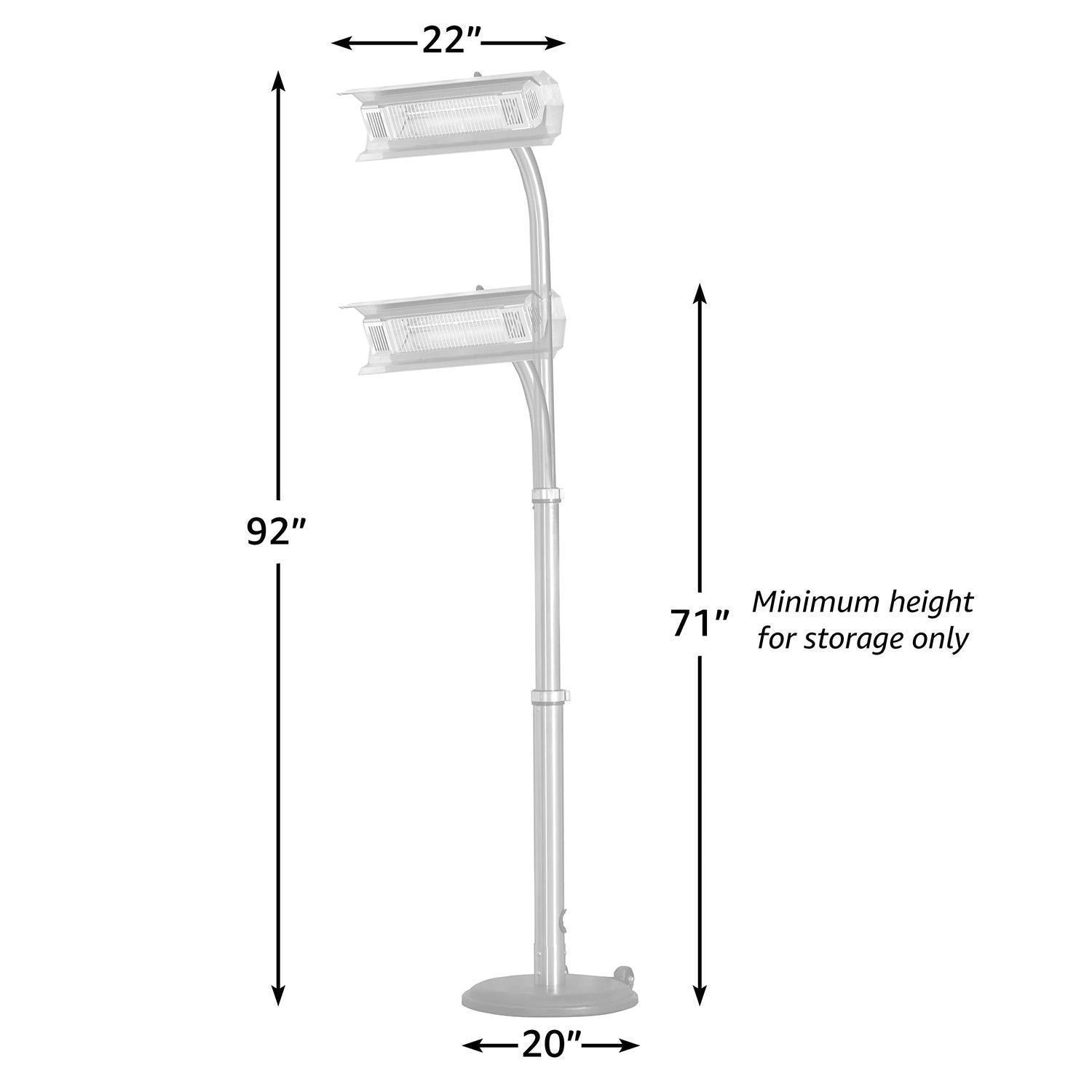 Ultimate Patio Telescoping Elec. Infrared Patio Heater : BBQGuys