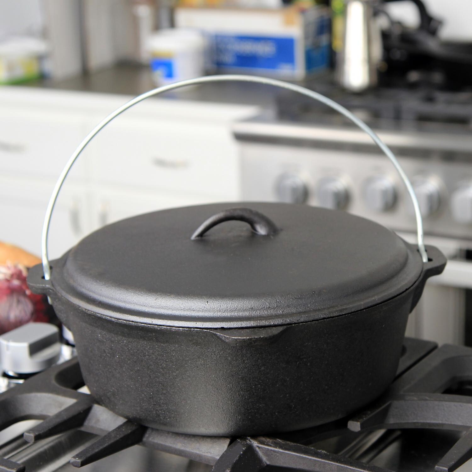 Cajun Cookware 6-Quart Seasoned Cast Iron Dutch Oven - Lifestyle View thumbnail