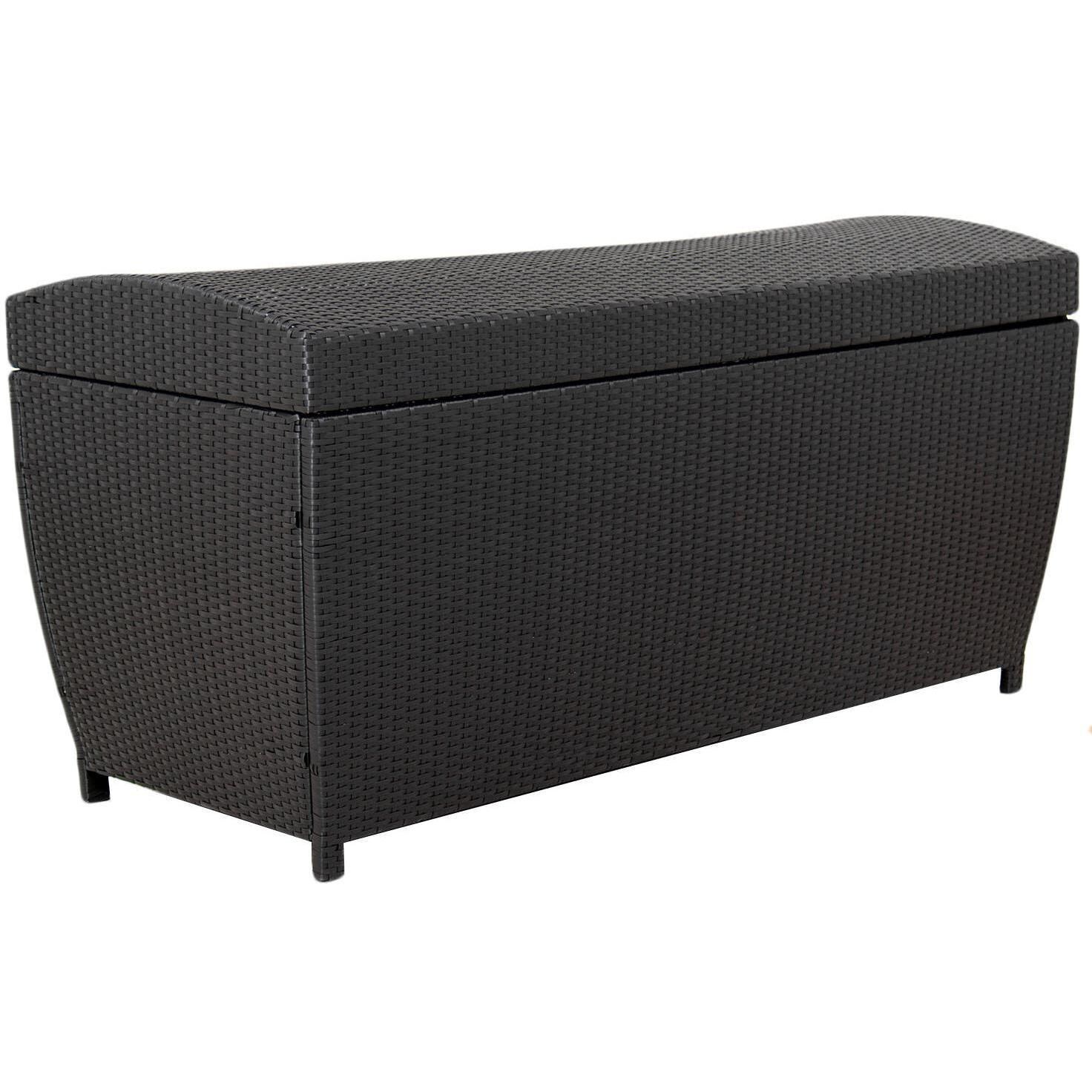 ExtraLarge Resin Wicker Outdoor Storage Chest 67 X 28 Espresso By