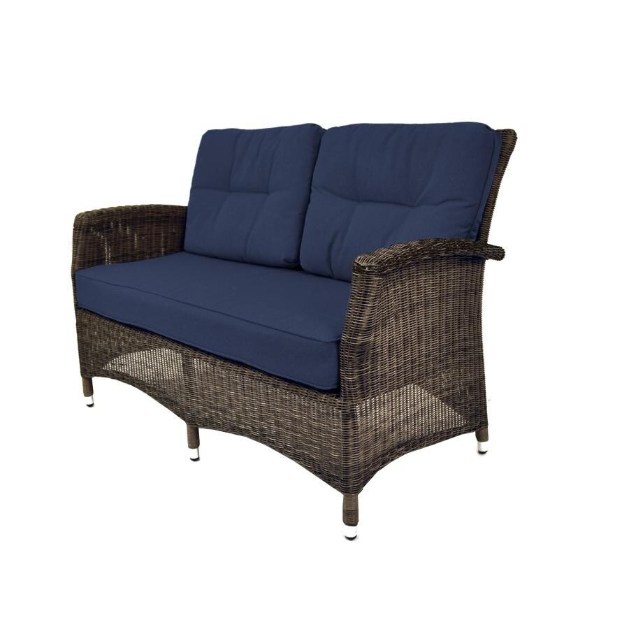 Kettler LAKENA 4 Piece Wicker Rattan Lounge Set With Spectrum Indigo