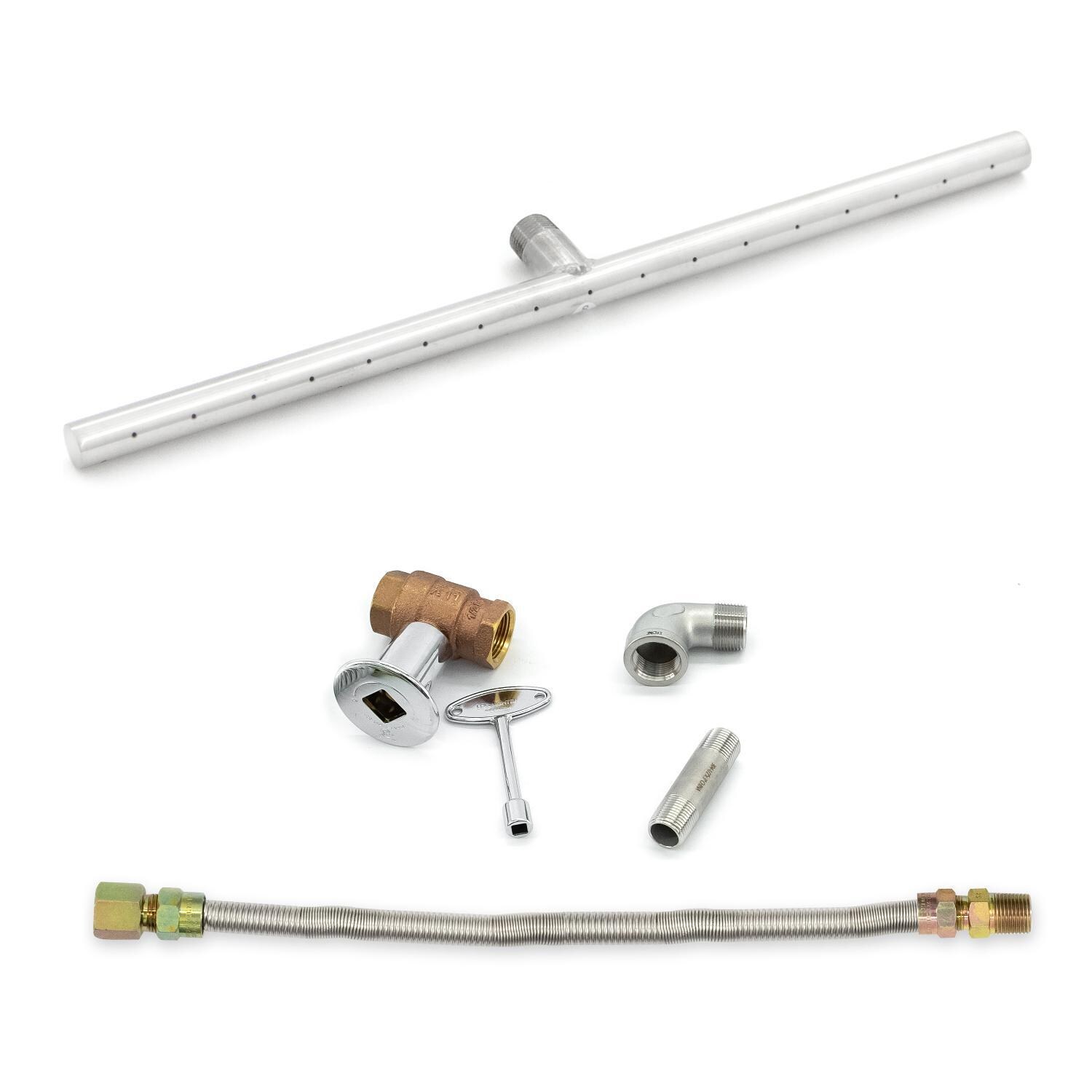 BBQGuys Signature Stainless Steel 18-Inch Natural Gas T-Style Burner W/ Connection Kit image