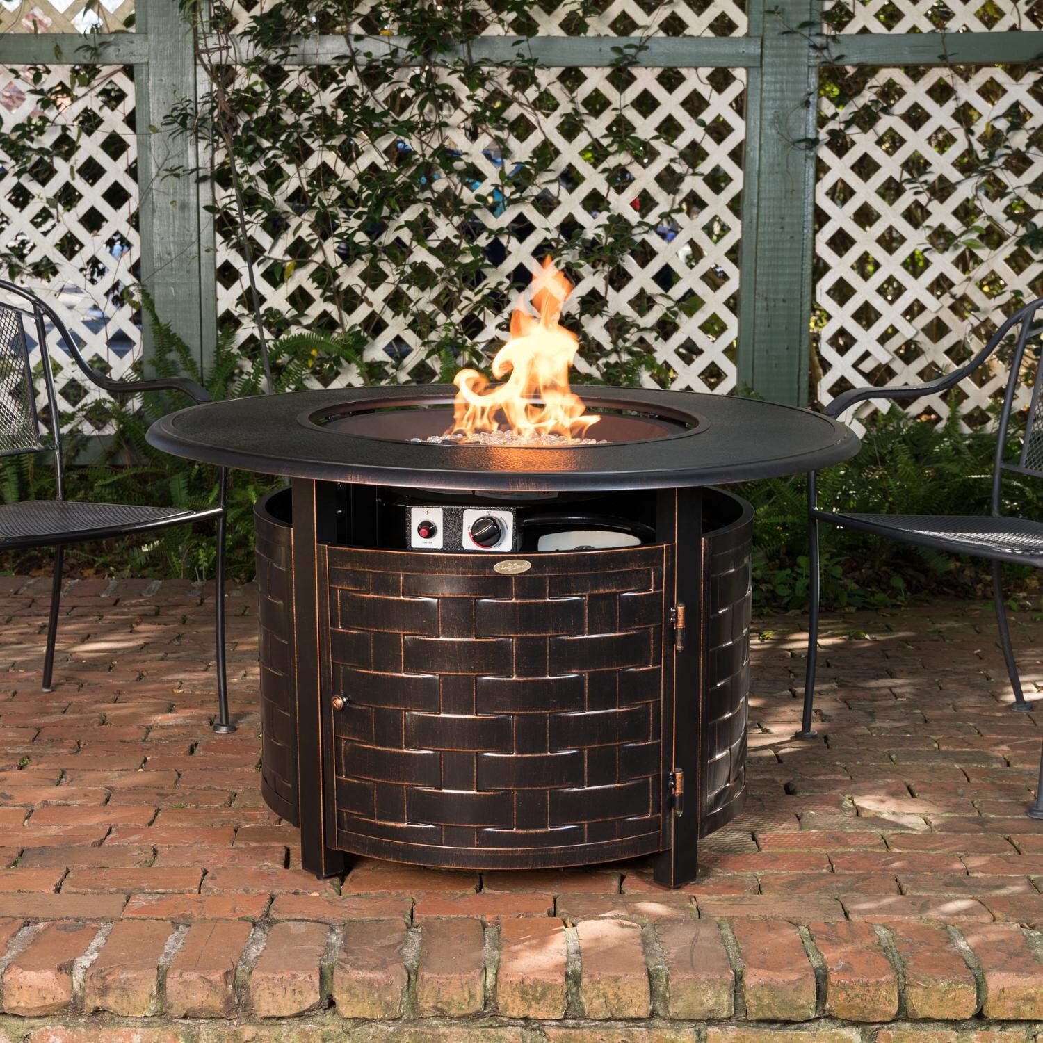 Ultimate Patio SC62746 Magnolia Way 42-Inch Round Aluminum Propane Fire Pit Table thumbnail