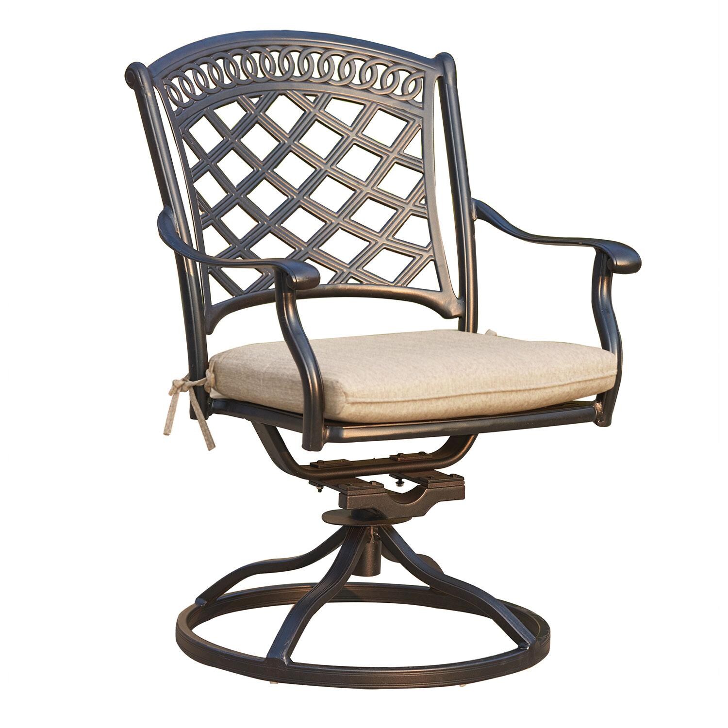 Darlee Sedona Patio Swivel Rocker Dining Chair - Antique Bronze thumbnail