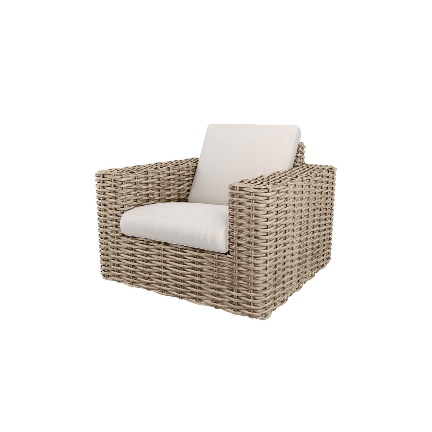 Mia Wicker Club Chair in Barley By Ebel - White Background thumbnail