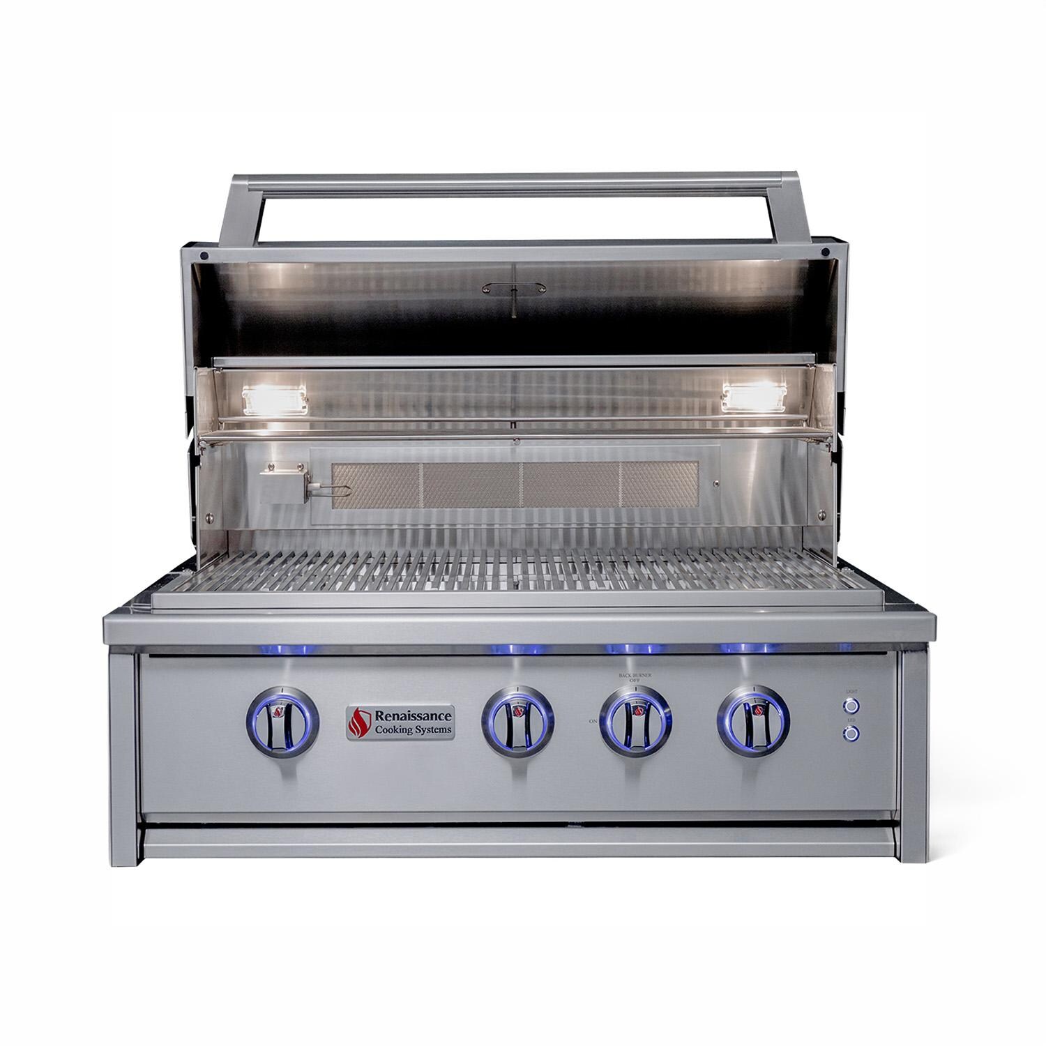 Cutlass Elite 30-in 3 Burner Built-In Natural Gas Grill - Open - Detail thumbnail