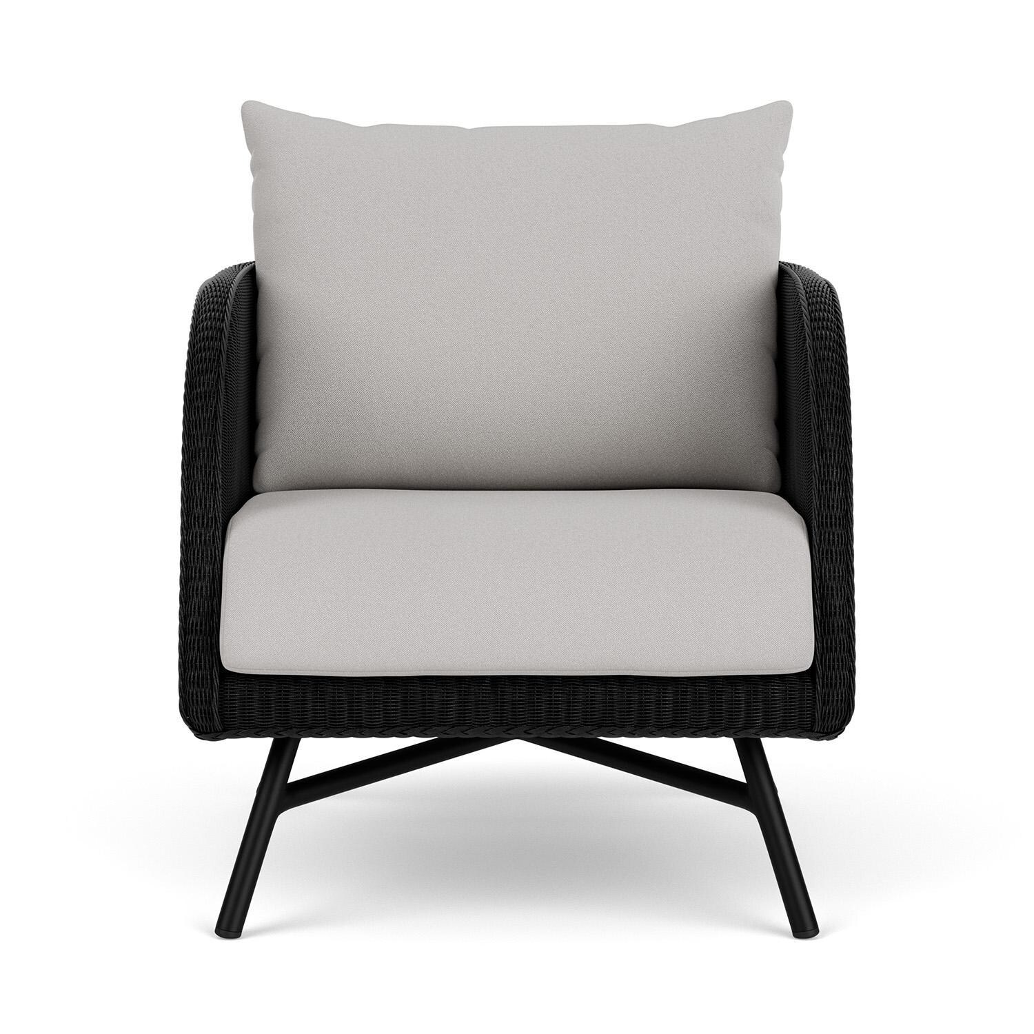 Essence Wicker Club Chair in Ebony/Tundra Dove By Lloyd Flanders