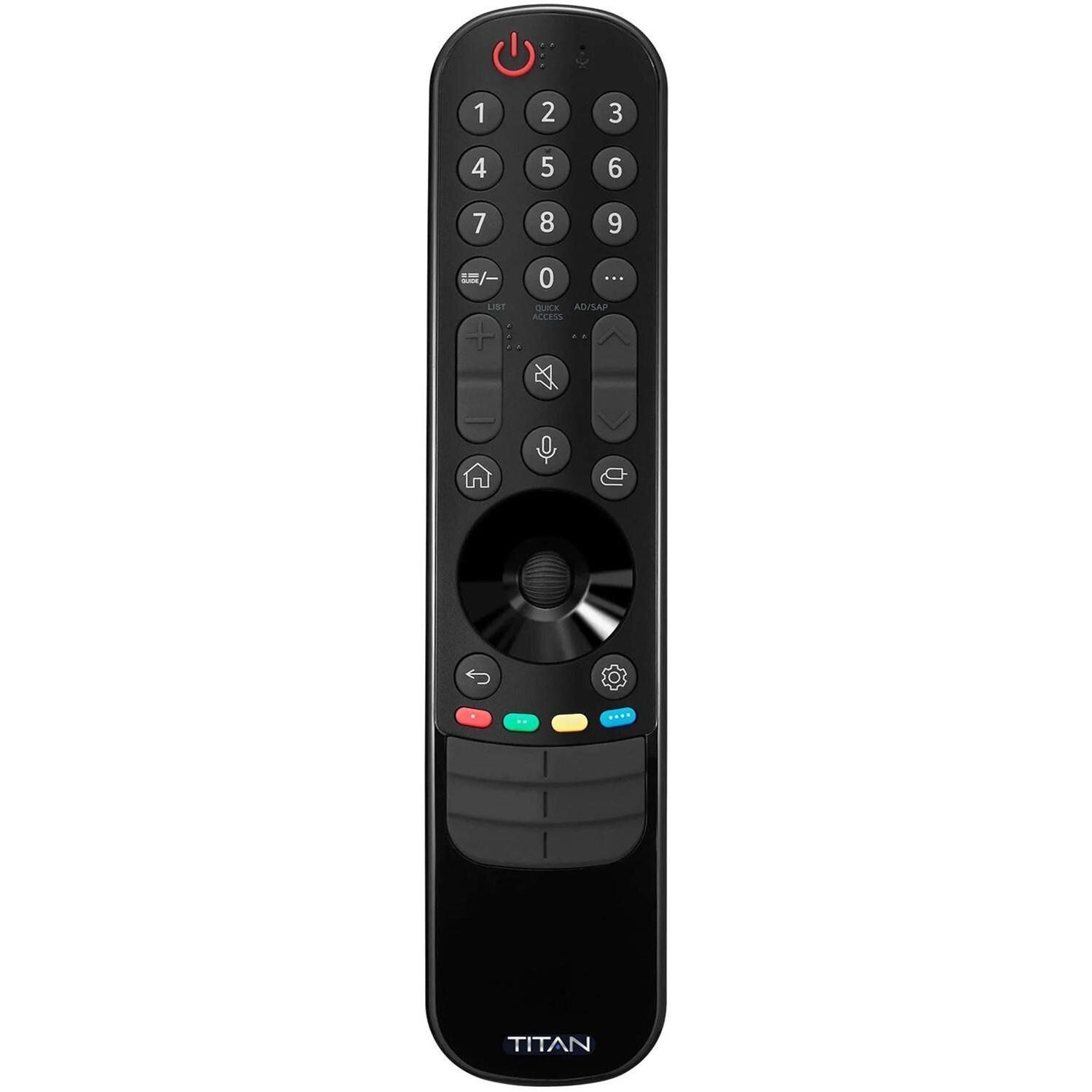 Titan BQG-L100-QNED-085-010 L100 Series 85 Inch Partial Sun 4K QNED Mini LED Smart Outdoor TV W/ Edge Lit Panel & Built-In Alexa - Remote - White Background thumbnail