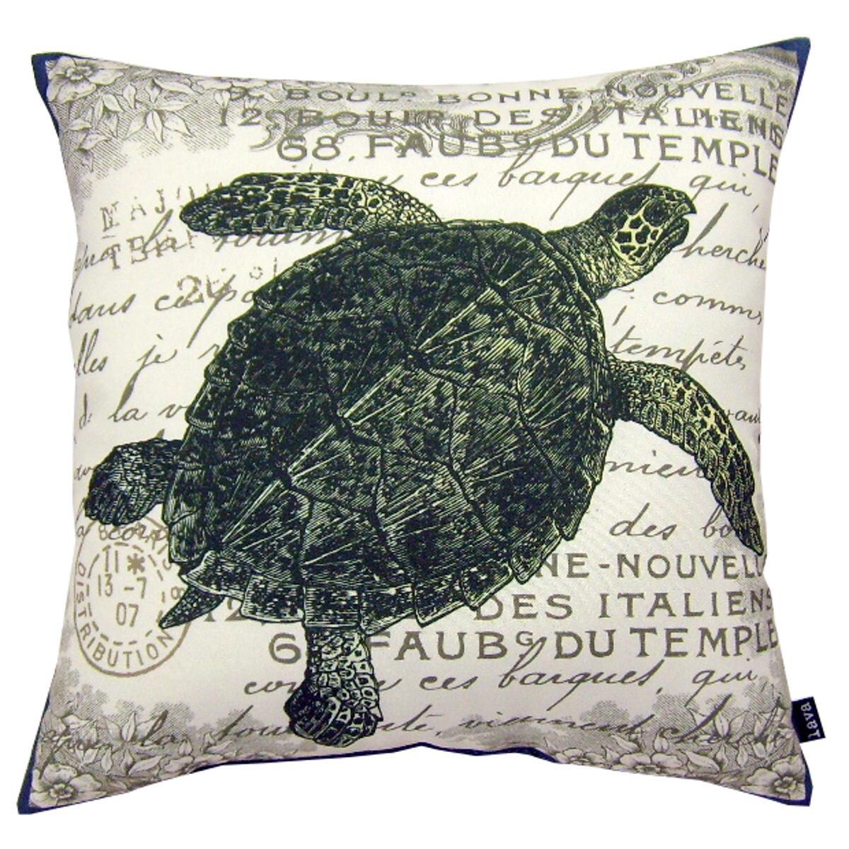 Antique French Sea Turtle Outdoor Throw Pillow By Lava Pillows 18 X