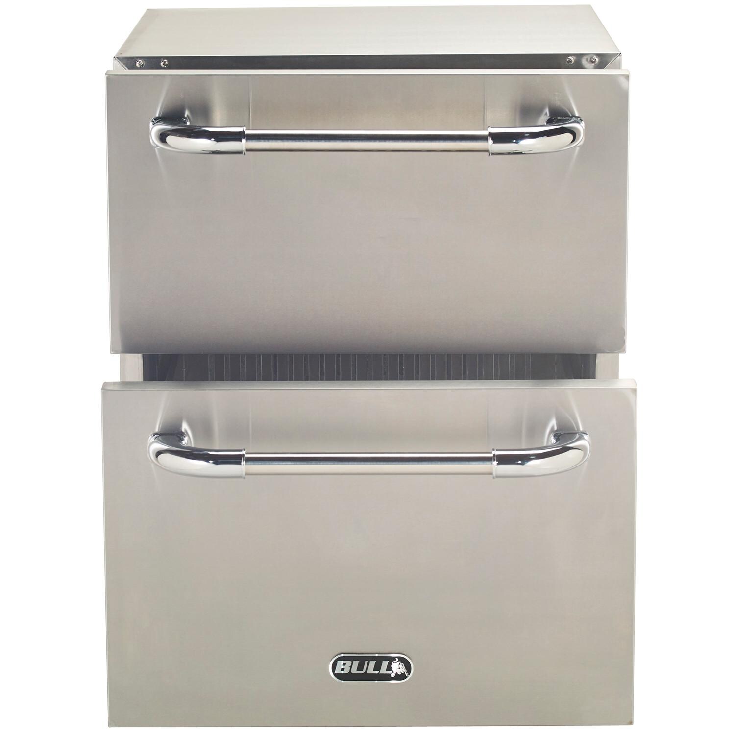 Bull 17400 Premium 24-Inch 5 Cu. Ft. Outdoor Rated Refrigerator Drawers - Front With Drawers Open thumbnail