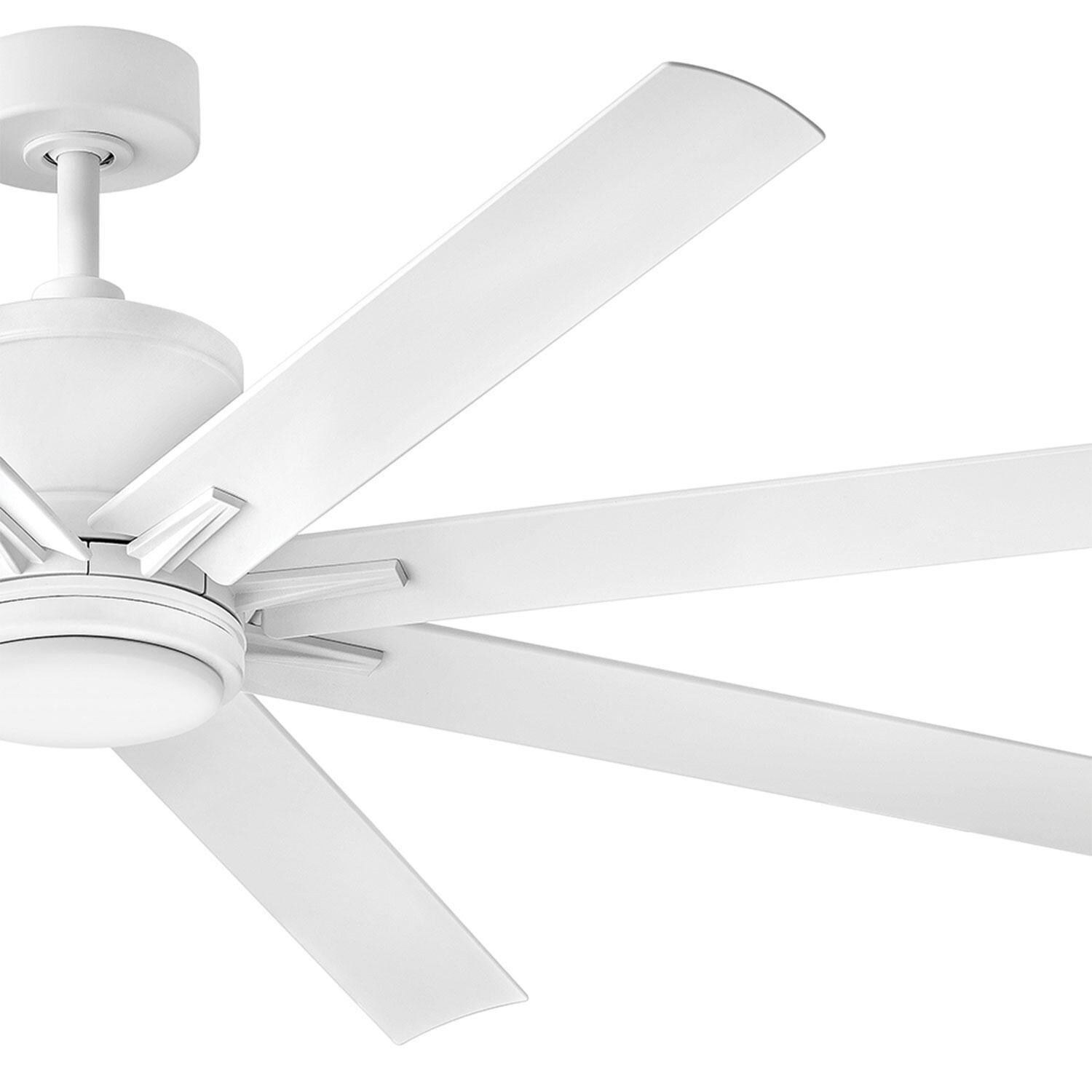 Hinkley Lighting 907166FMW-LWD Vantage 66-in Indoor / Outdoor LED Smart Ceiling Fan - Matte White - Fan Blades - Detail thumbnail