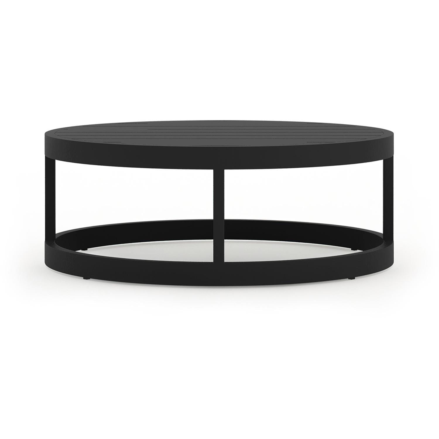 Misty Cove 34 Inch Black Aluminum Coffee Table by Lakeview Outdoor Designs