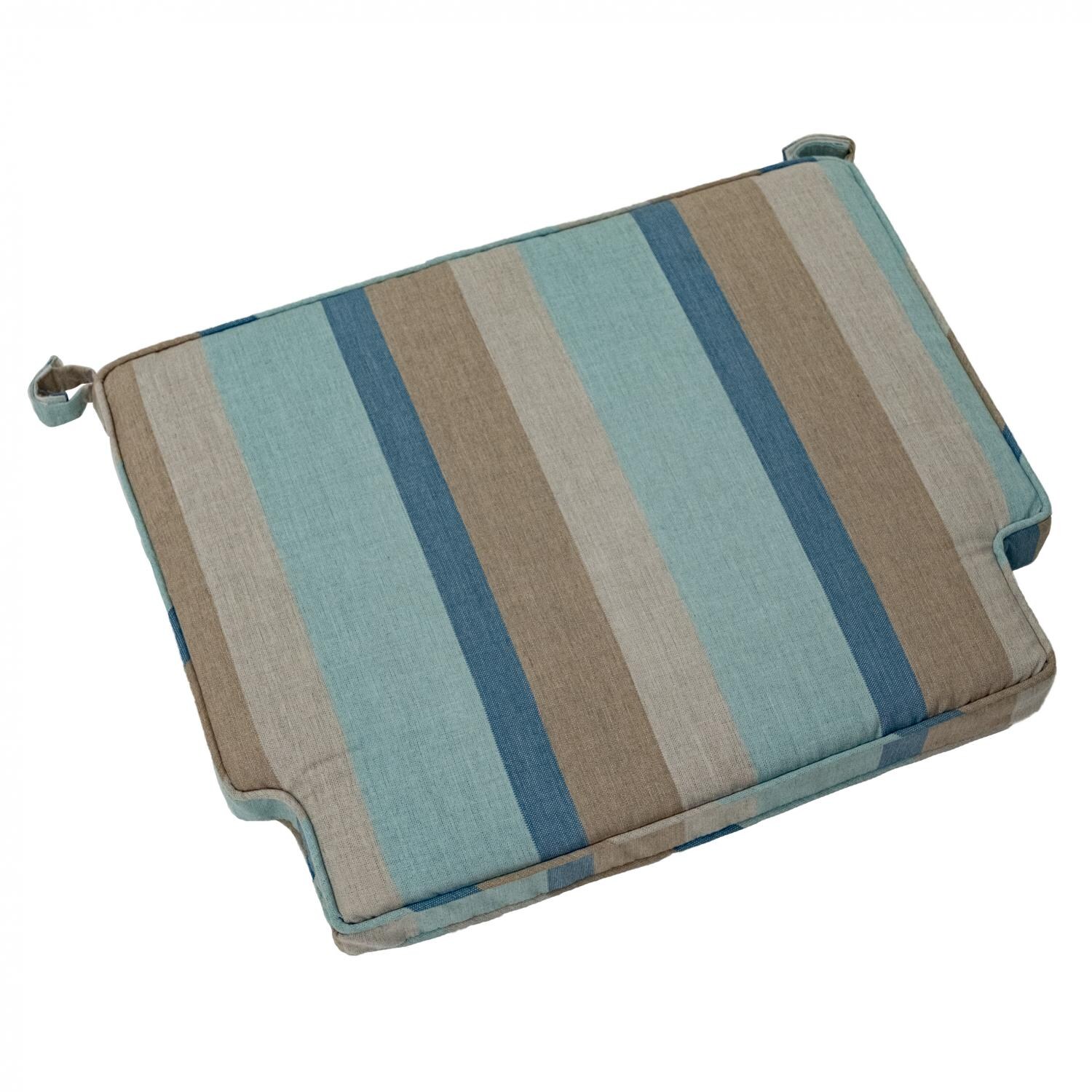 Sunbrella Gateway Mist Large Outdoor Replacement Seat Cushion W/ Piping By UltimatePatio.com thumbnail