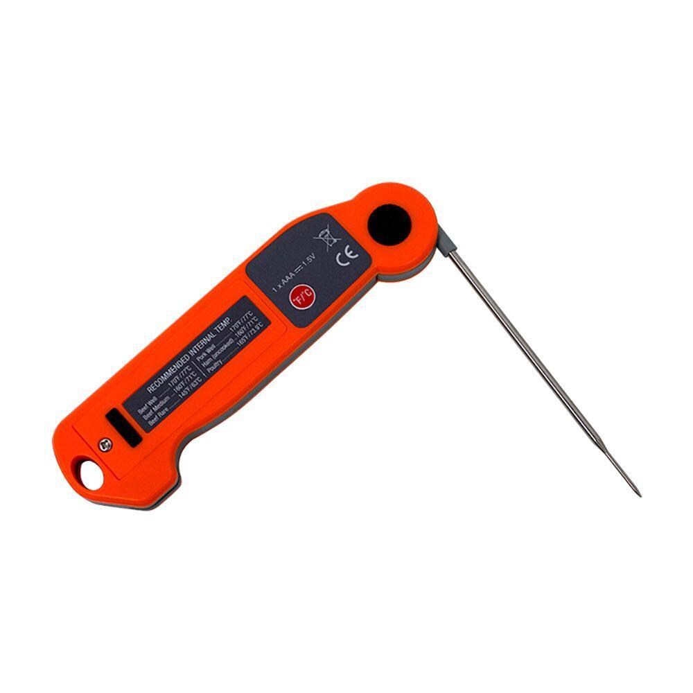 Fire & Flavor FFT115 LED Digital Instant Read Thermometer - Probe Unfolded - White Background thumbnail