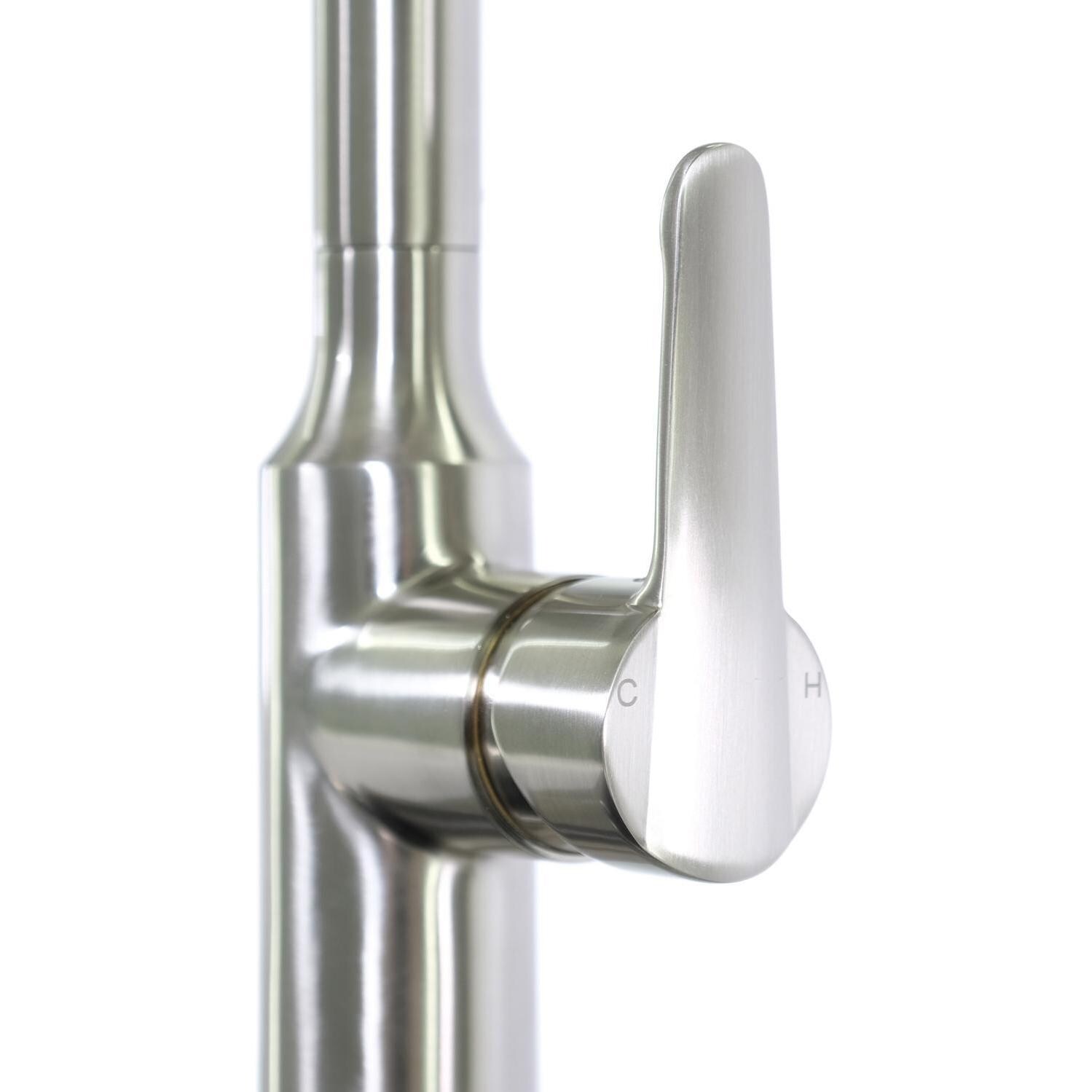 BBQGuys Signature - BBQ-SM2318-18G + BBQ-N88421N1-BN - 23 X 18 Undermount Sink W/ Pull Down Faucet & Strainer - Handle thumbnail