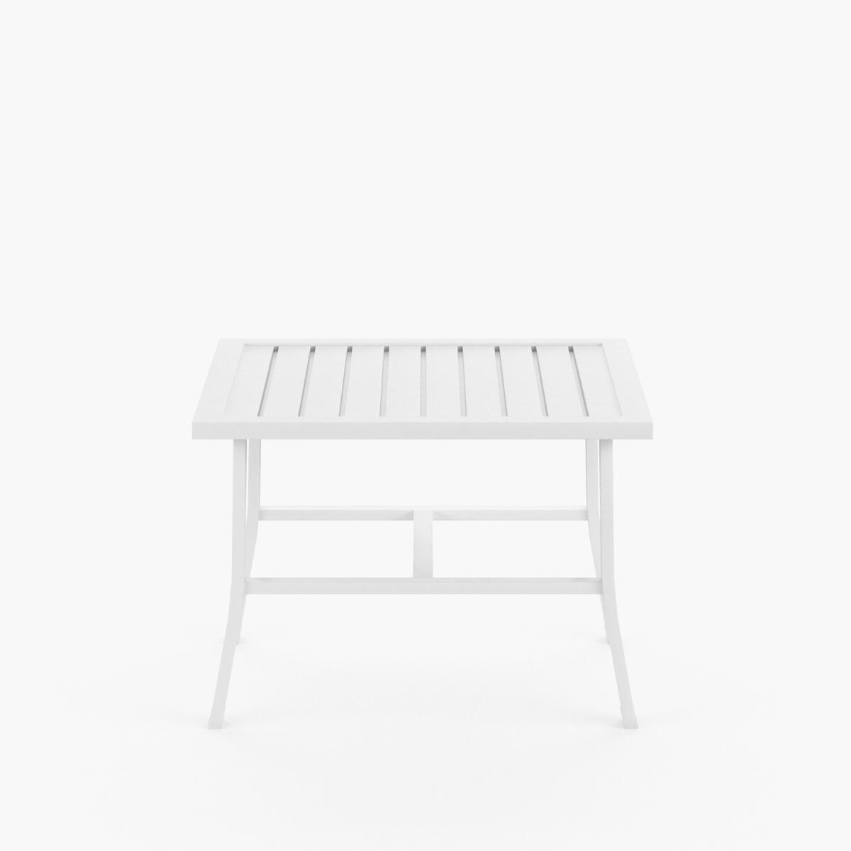 Sunset West - 501-ET - Bristol 22-Inch Square Aluminum Patio End Table - Side View thumbnail