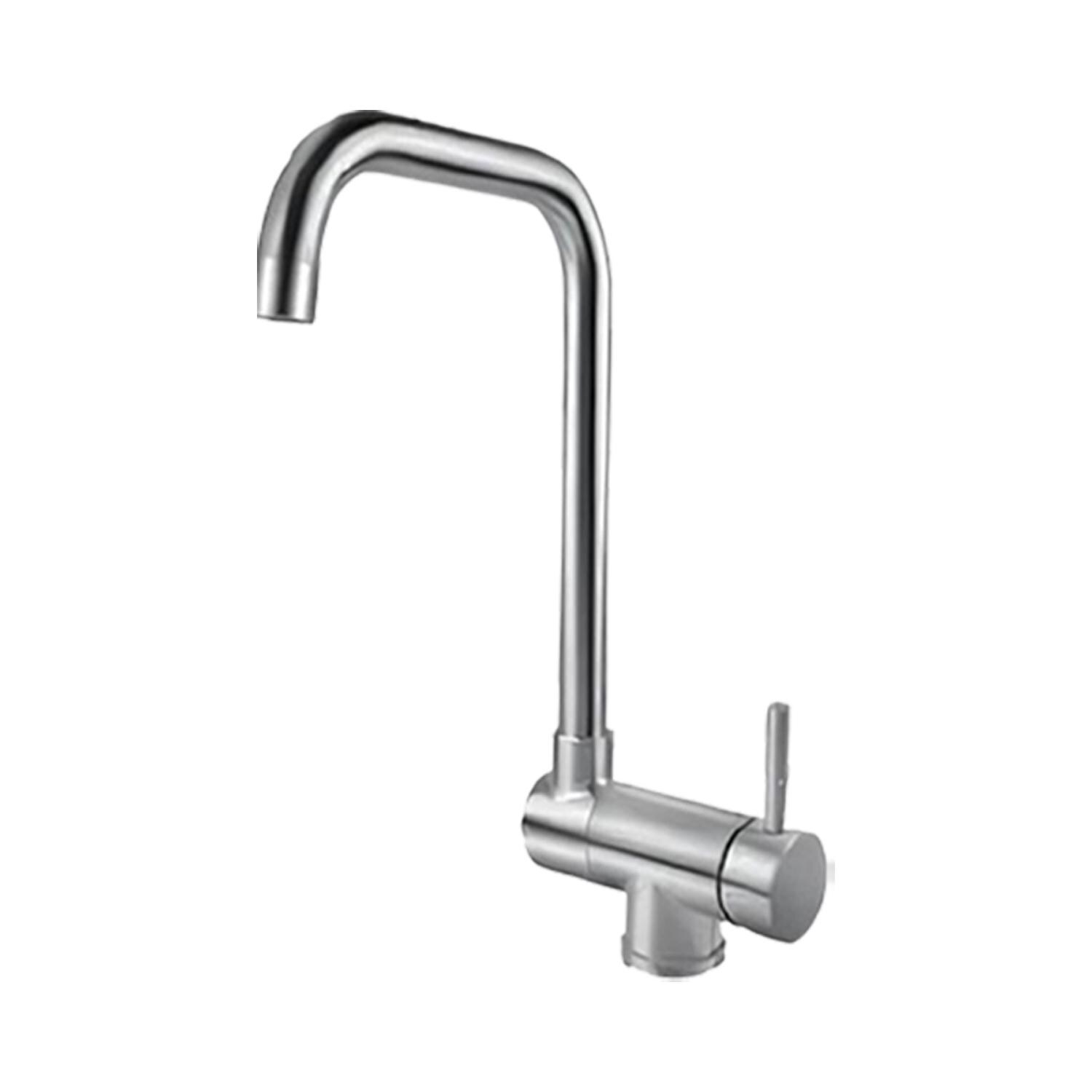 BBQGuys Signature BBQ-18SNK-SS-UM 16 X 18-in Undermount Stainless Steel Outdoor Sink - Faucet - White Background thumbnail